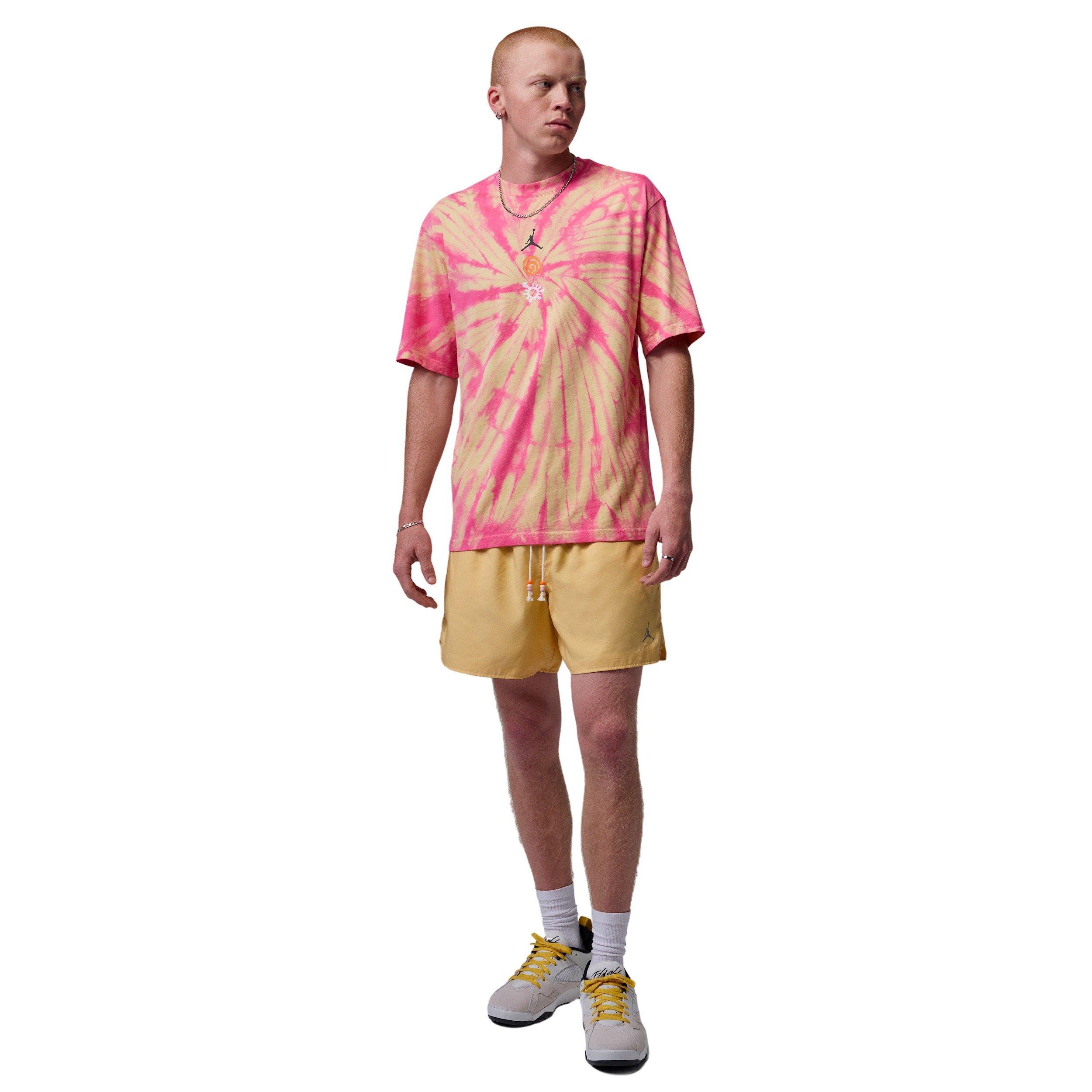 Jordan Men's Brooklyn Tie-Dye Global Mindfulness Festival T-Shirt - YELLOW/PINK Thumbnail View 6