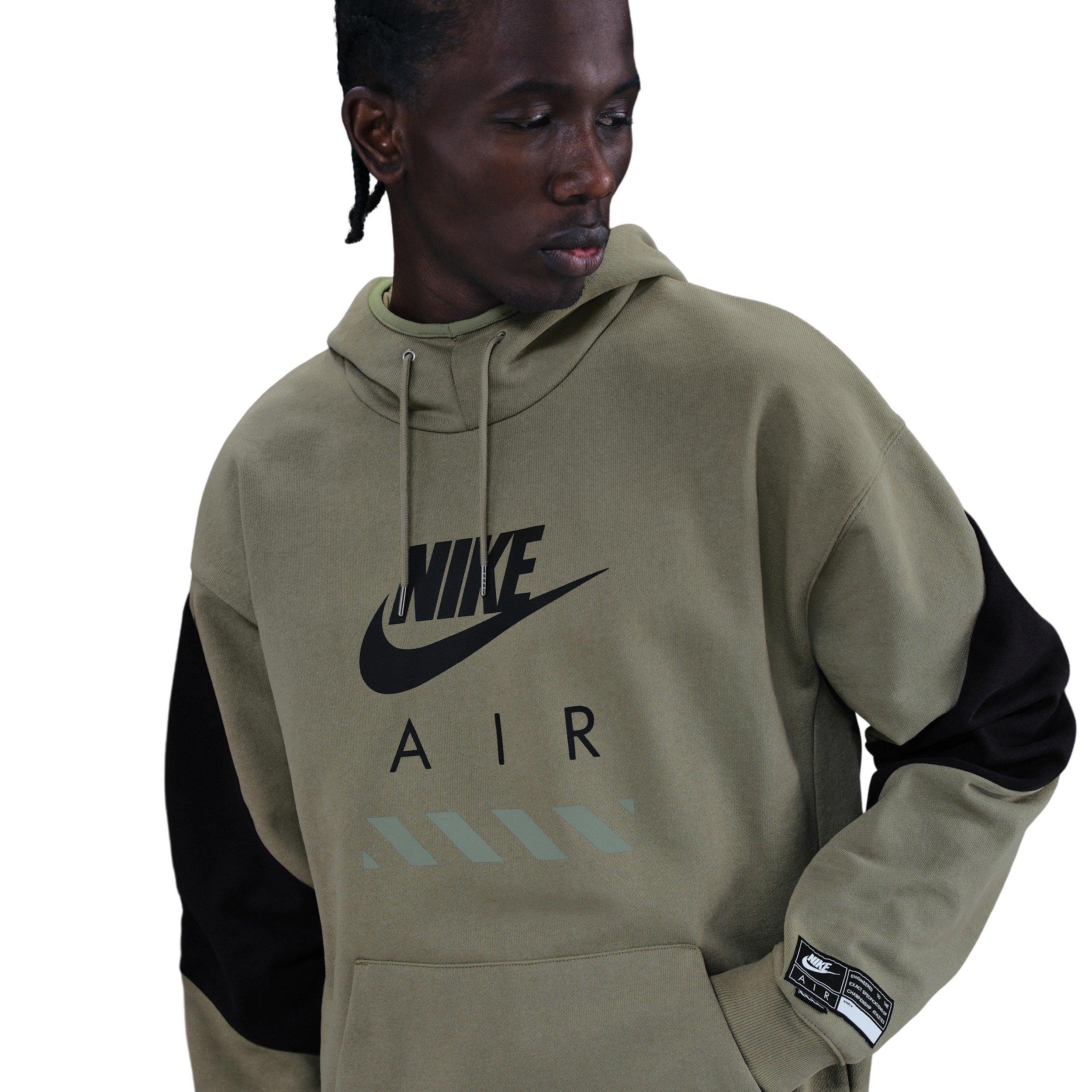 Nike Air Men's Fleece Pullover Hoodie - Green - GREEN Thumbnail View 1