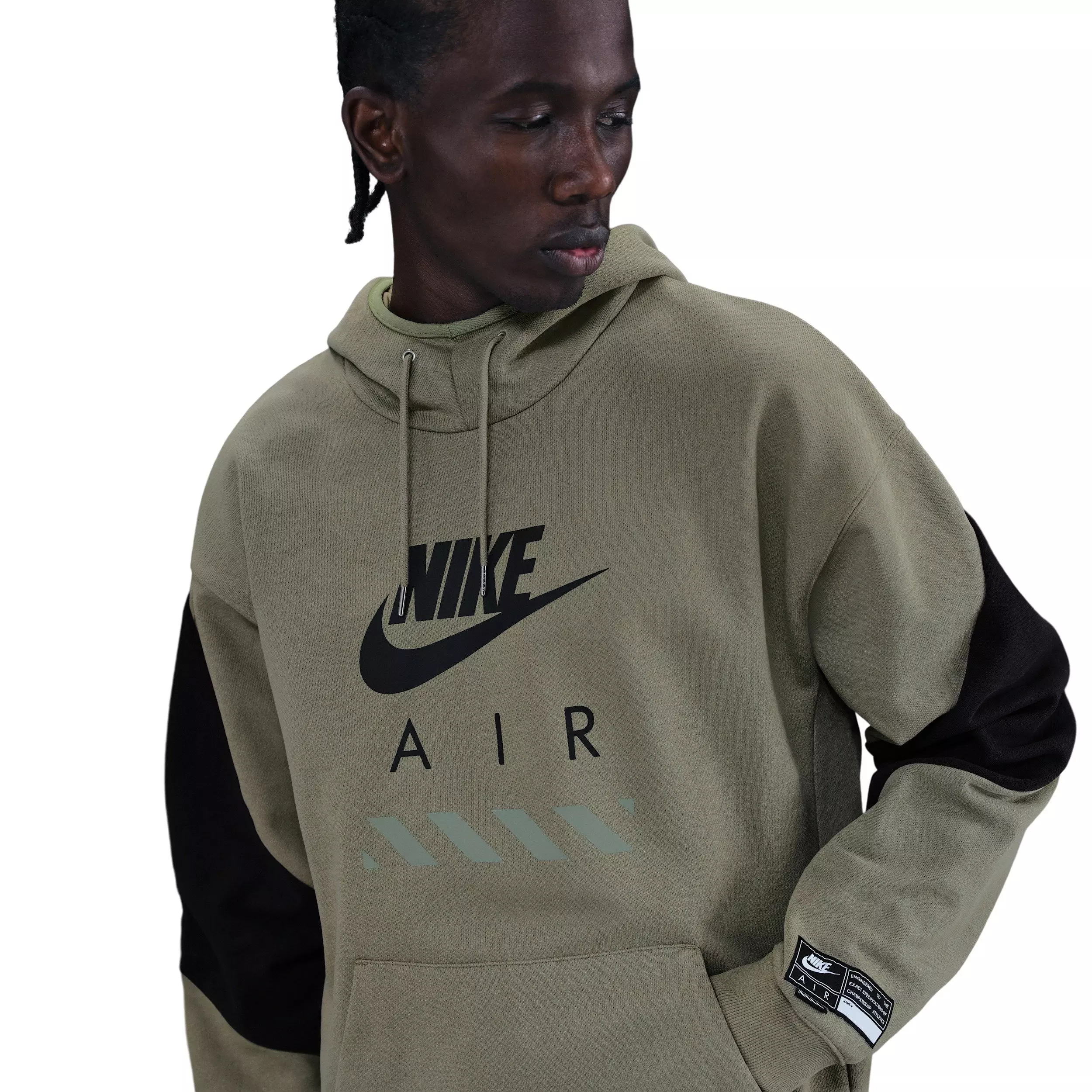 Nike Air Men's Fleece Pullover Hoodie - Green - GREEN