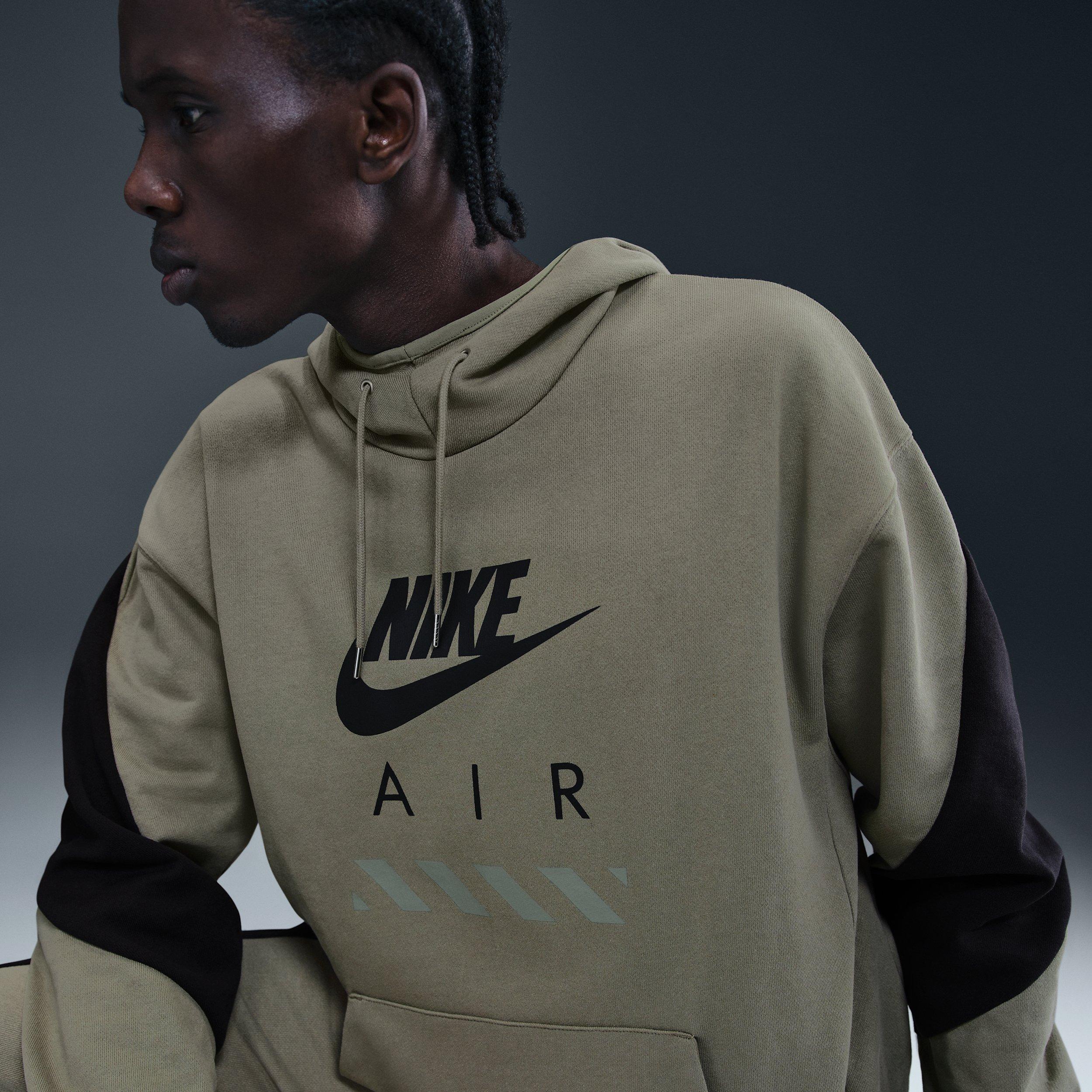 Nike Air Men's Fleece Pullover Hoodie -Green - GREEN Thumbnail View 3
