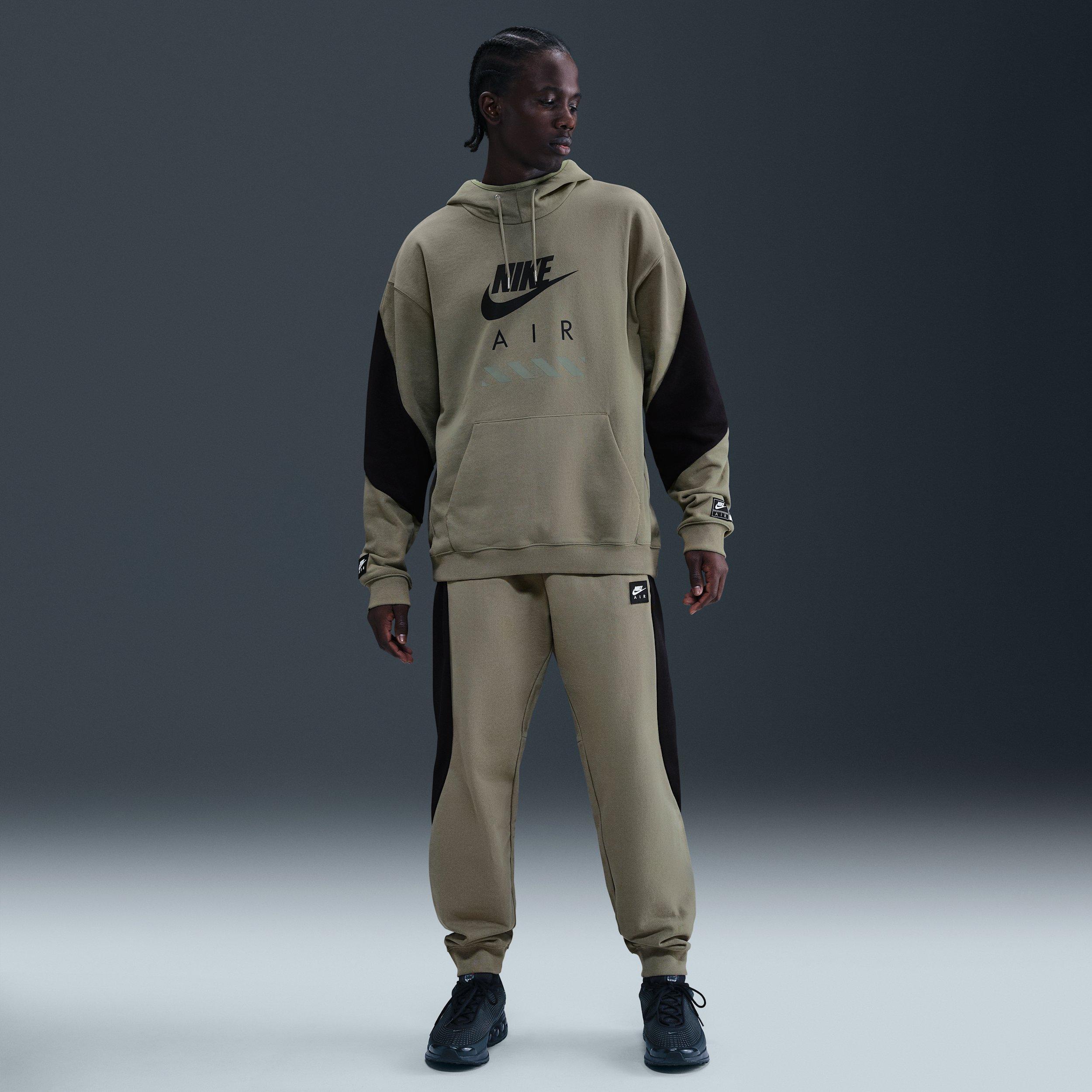 Nike Air Men's Fleece Pullover Hoodie -Green - GREEN Thumbnail View 4