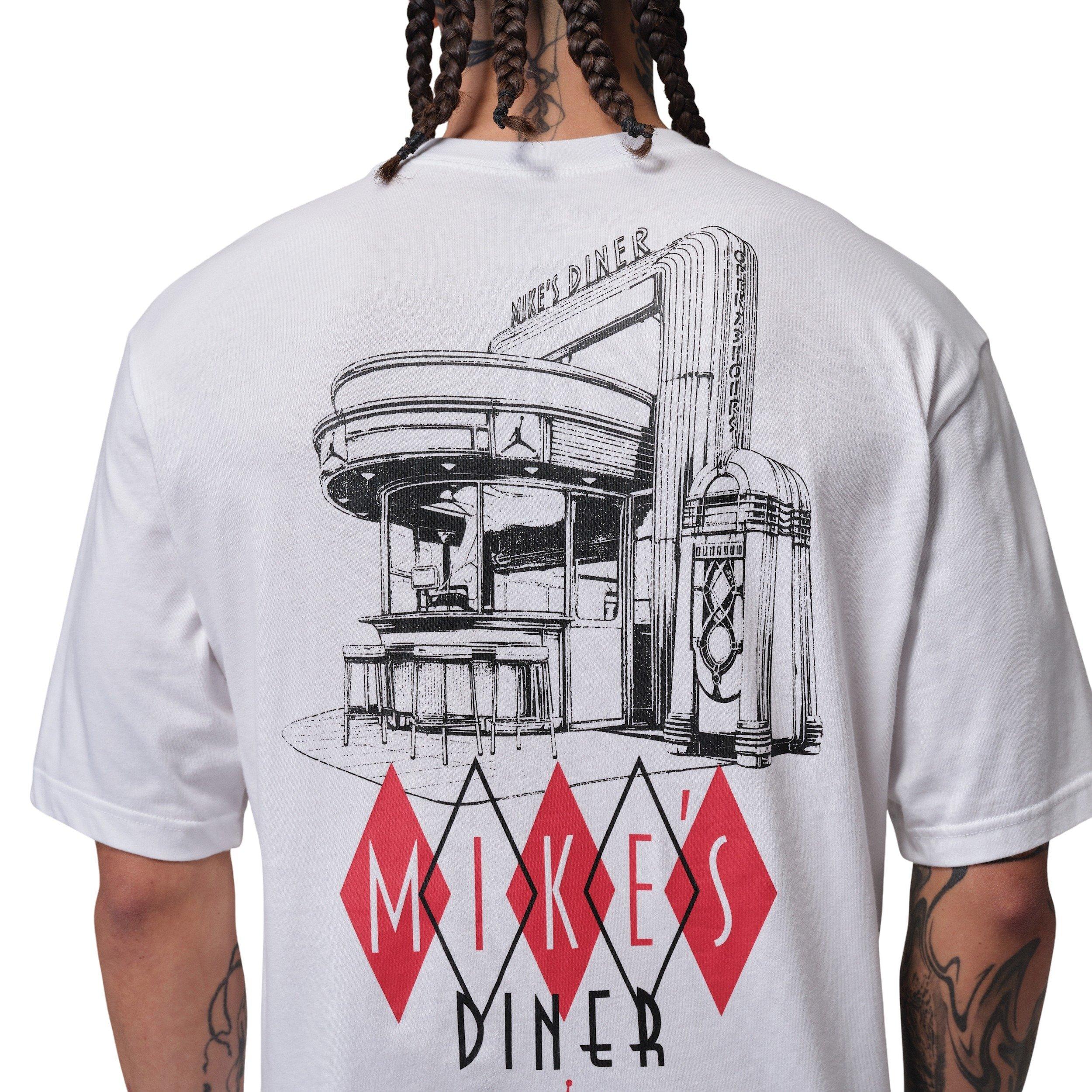 Jordan Men's NC Diner Graphic T-Shirt - WHITE Thumbnail View 5