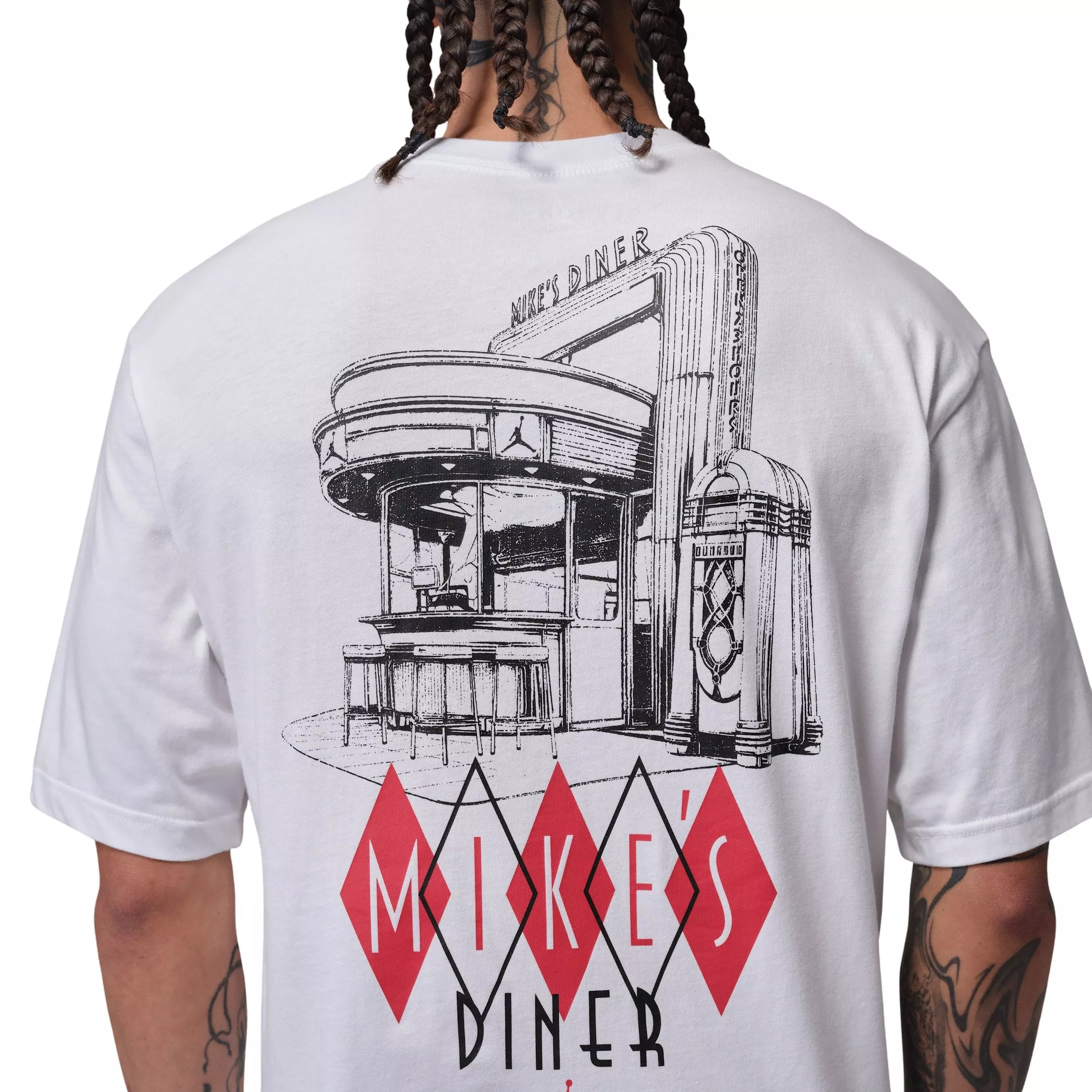 Jordan Men's NC Diner Graphic T-Shirt - WHITE