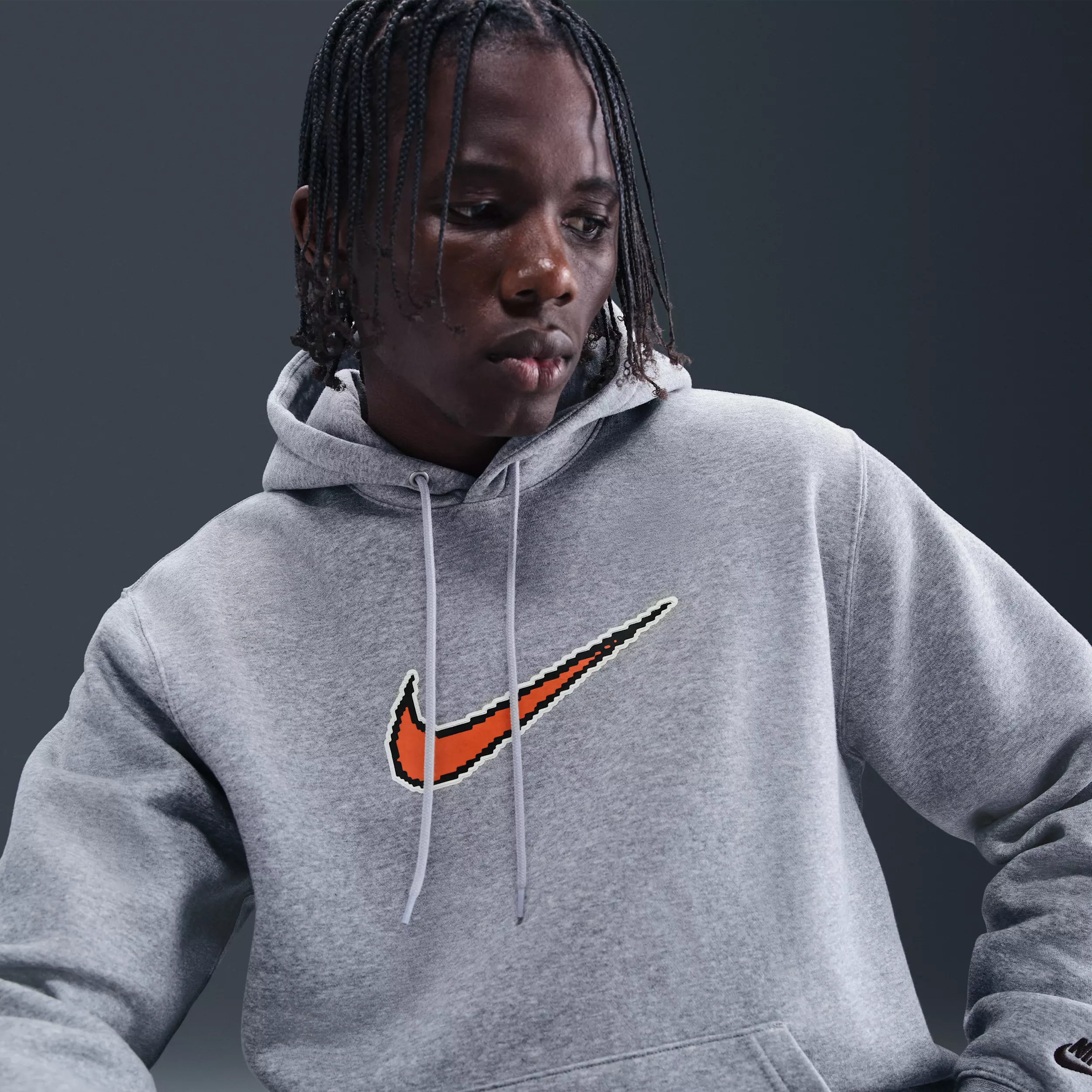 Nike Men's Sportswear Club BB Neo Varsity Fleece Hoodie - GREY