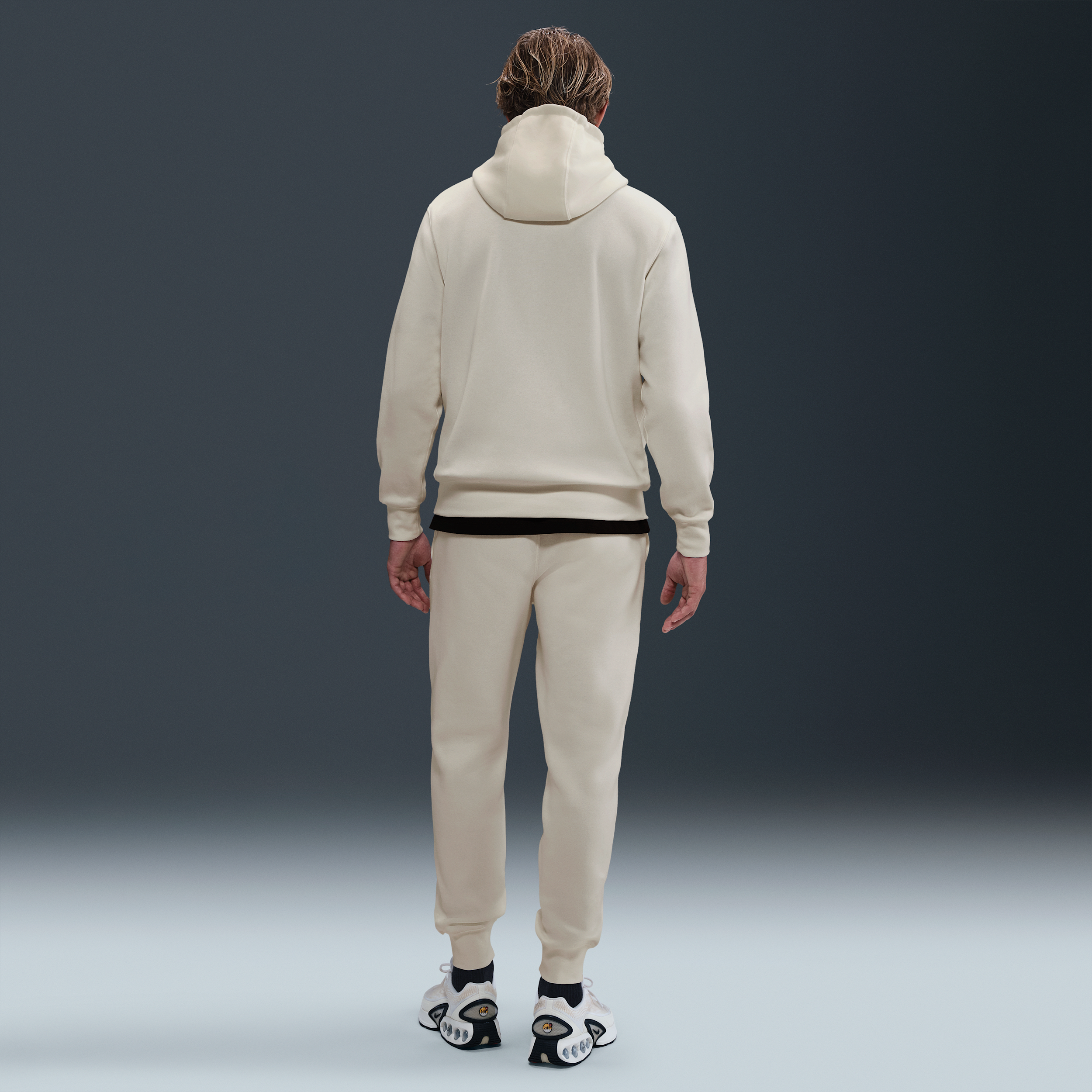 Nike Men's Sportswear Club BB Neo Varsity Fleece Hoodie - WHITE Thumbnail View 5