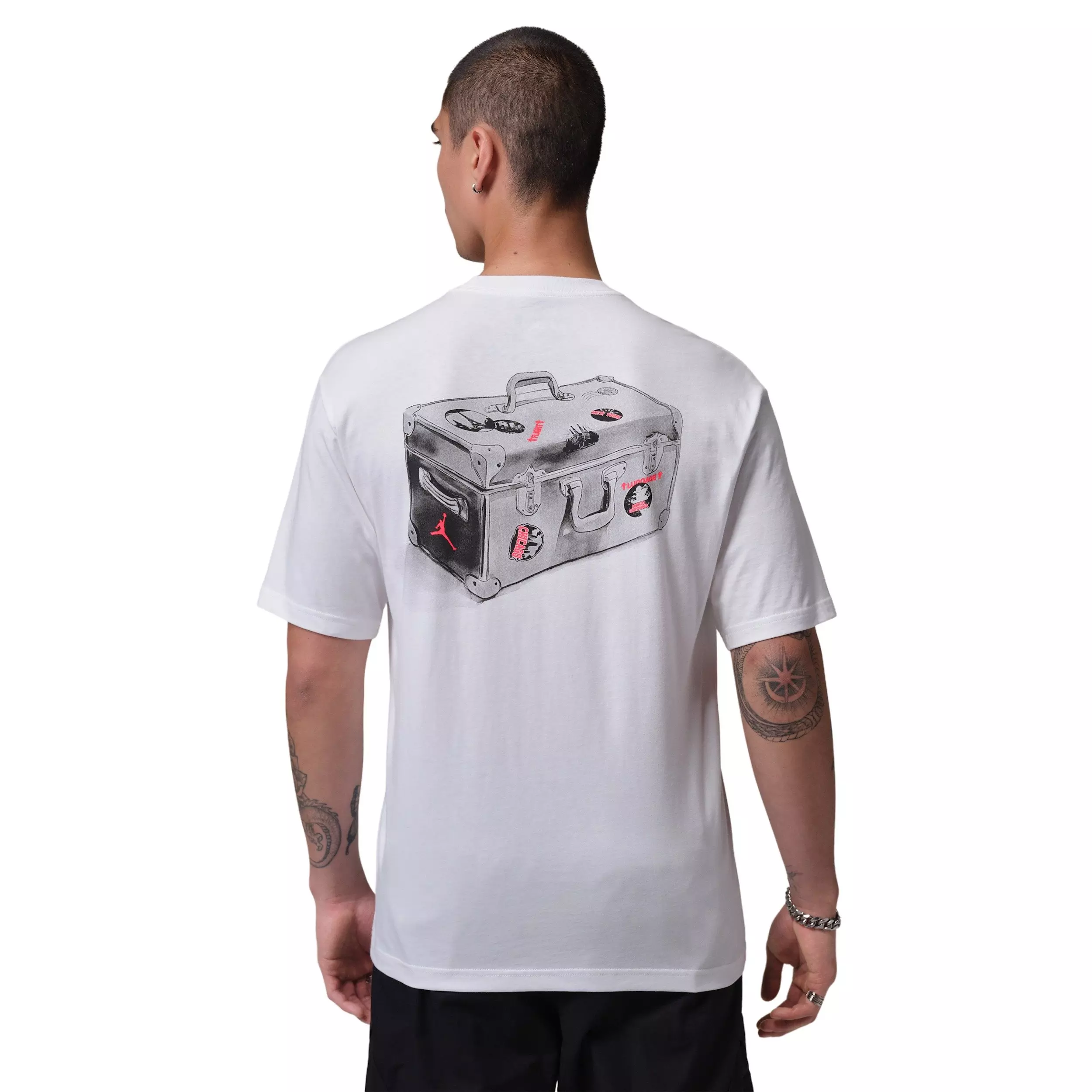 Jordan Men's NC Travel Graphic T-Shirt - White - WHITE