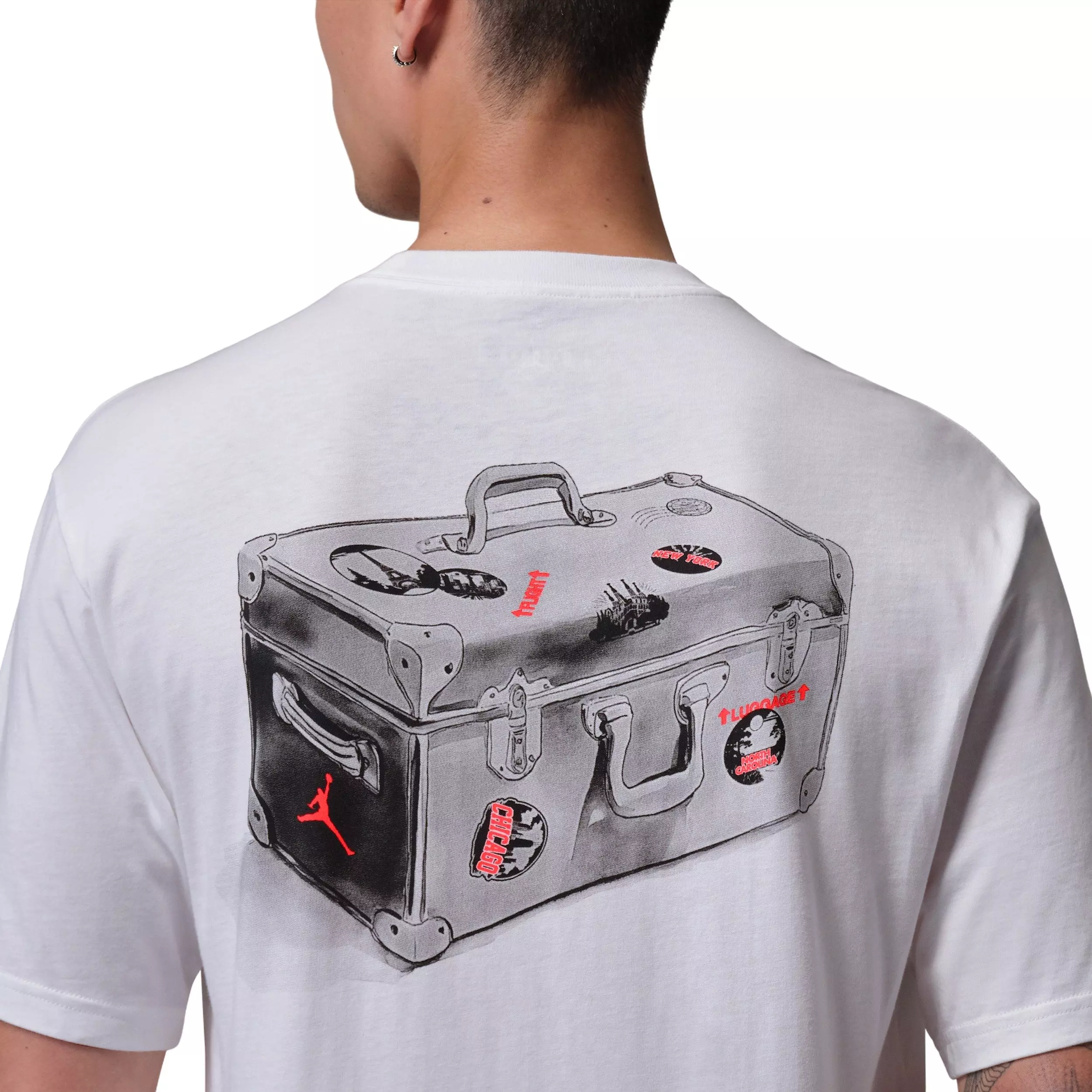 Jordan Men's NC Travel Graphic T-Shirt - White - WHITE