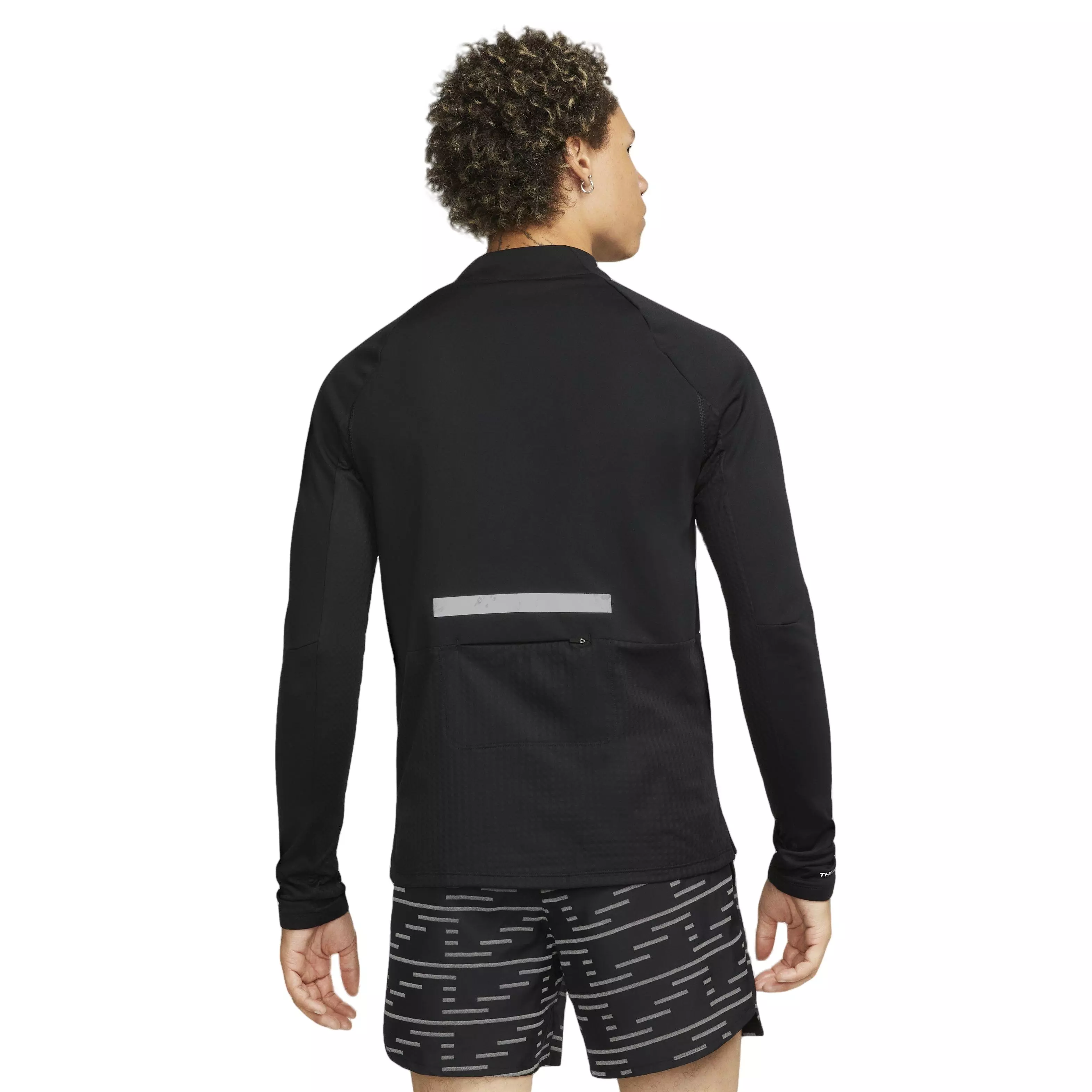 Nike Men's Therma-FIT Run Division Element 1/2 Zip Running Top-Black - BLACK