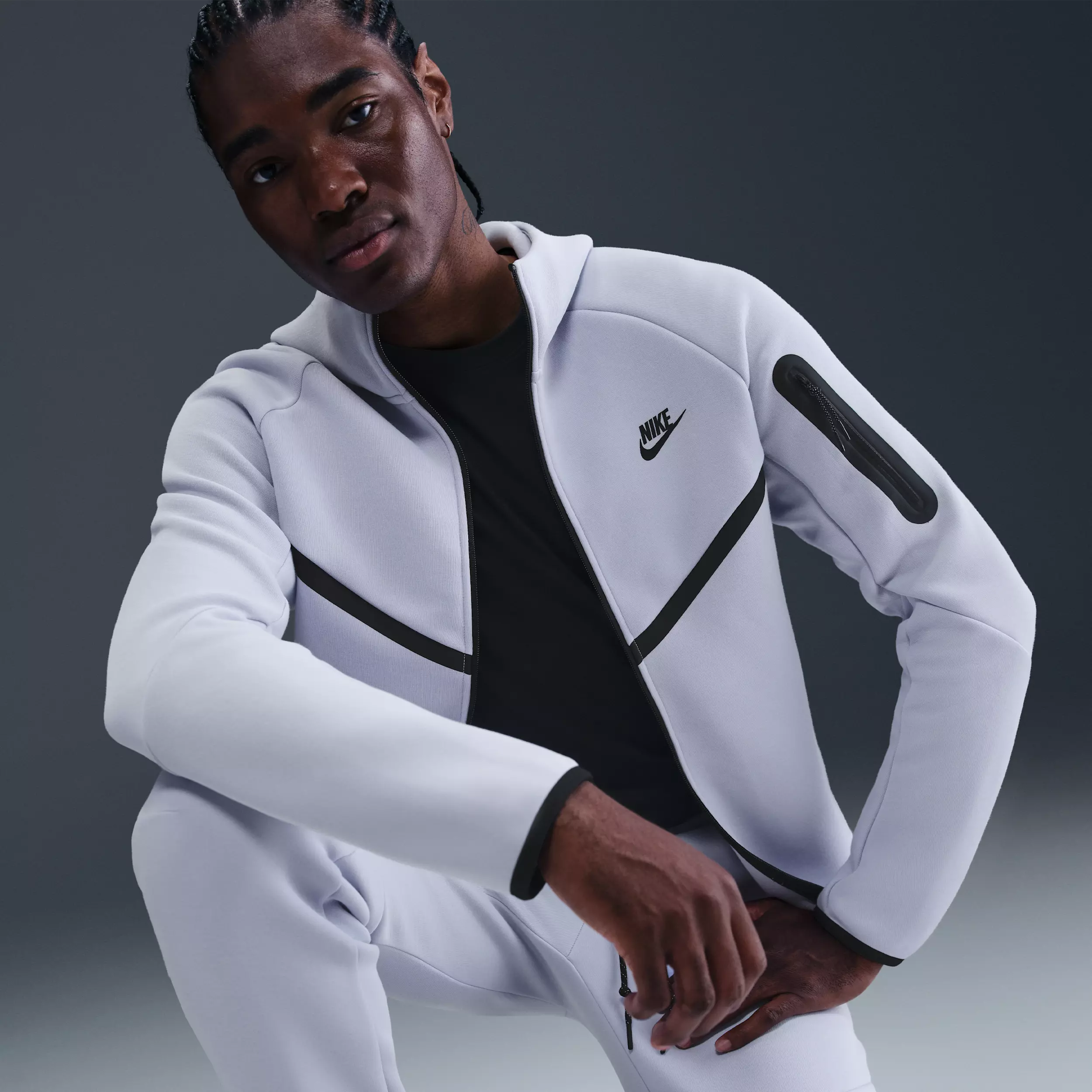 Nike Men's Tech Fleece Windrunner Full-Zip Jacket - GREY