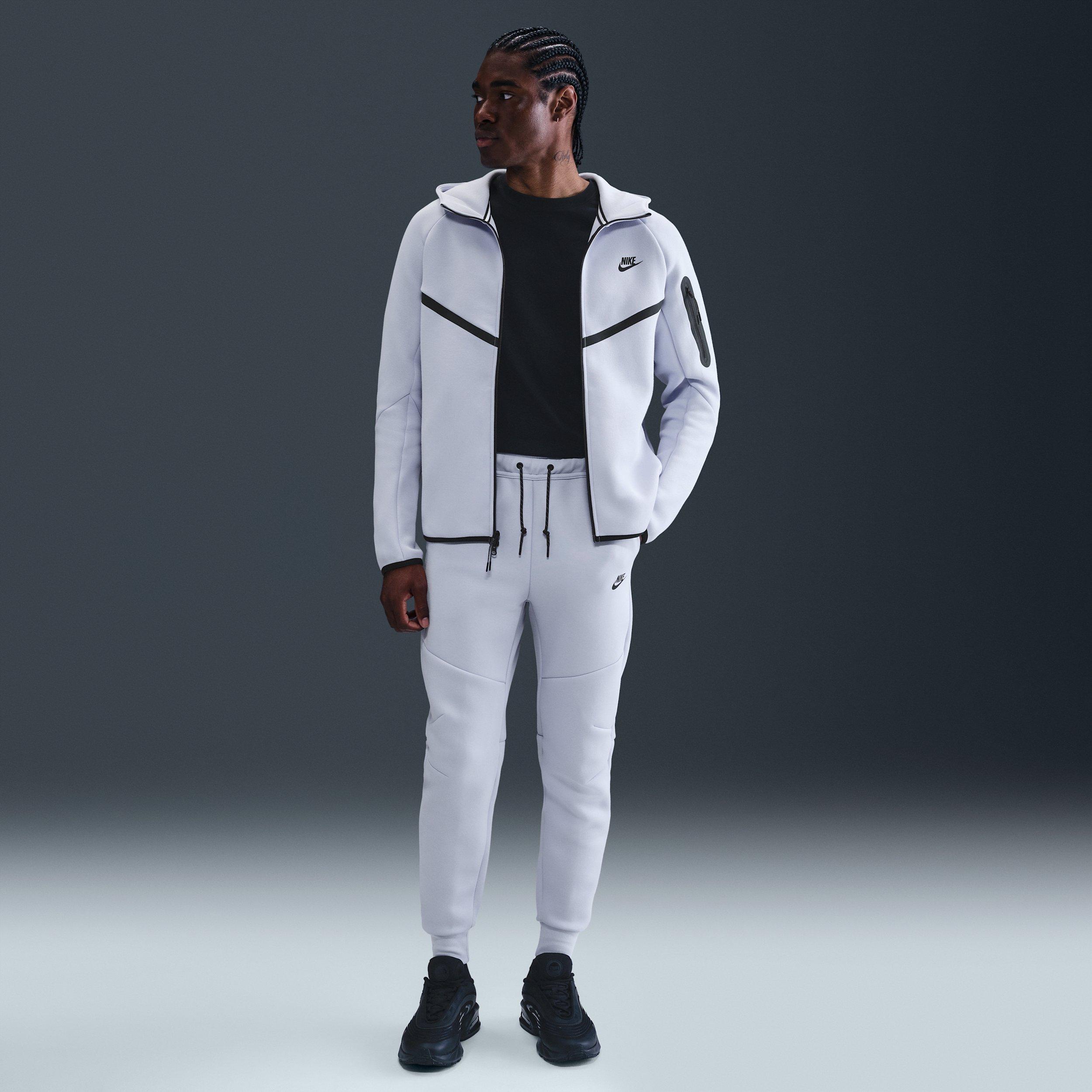 Nike Men's Tech Fleece Windrunner Full-Zip Jacket - White - GREY Thumbnail View 4