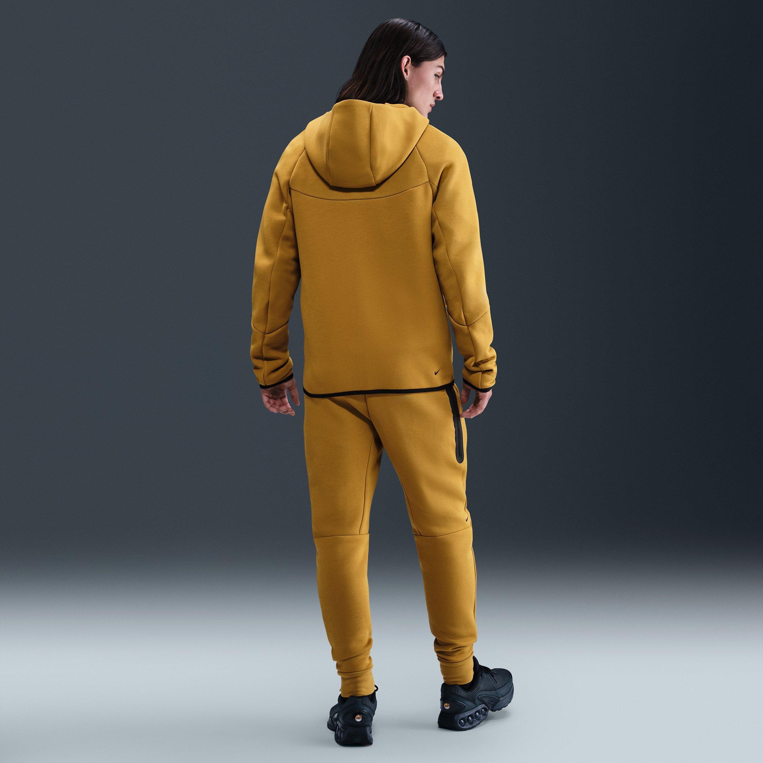 Nike Men's Tech Fleece Windrunner Full-Zip Jacket - White - BROWN Thumbnail View 5