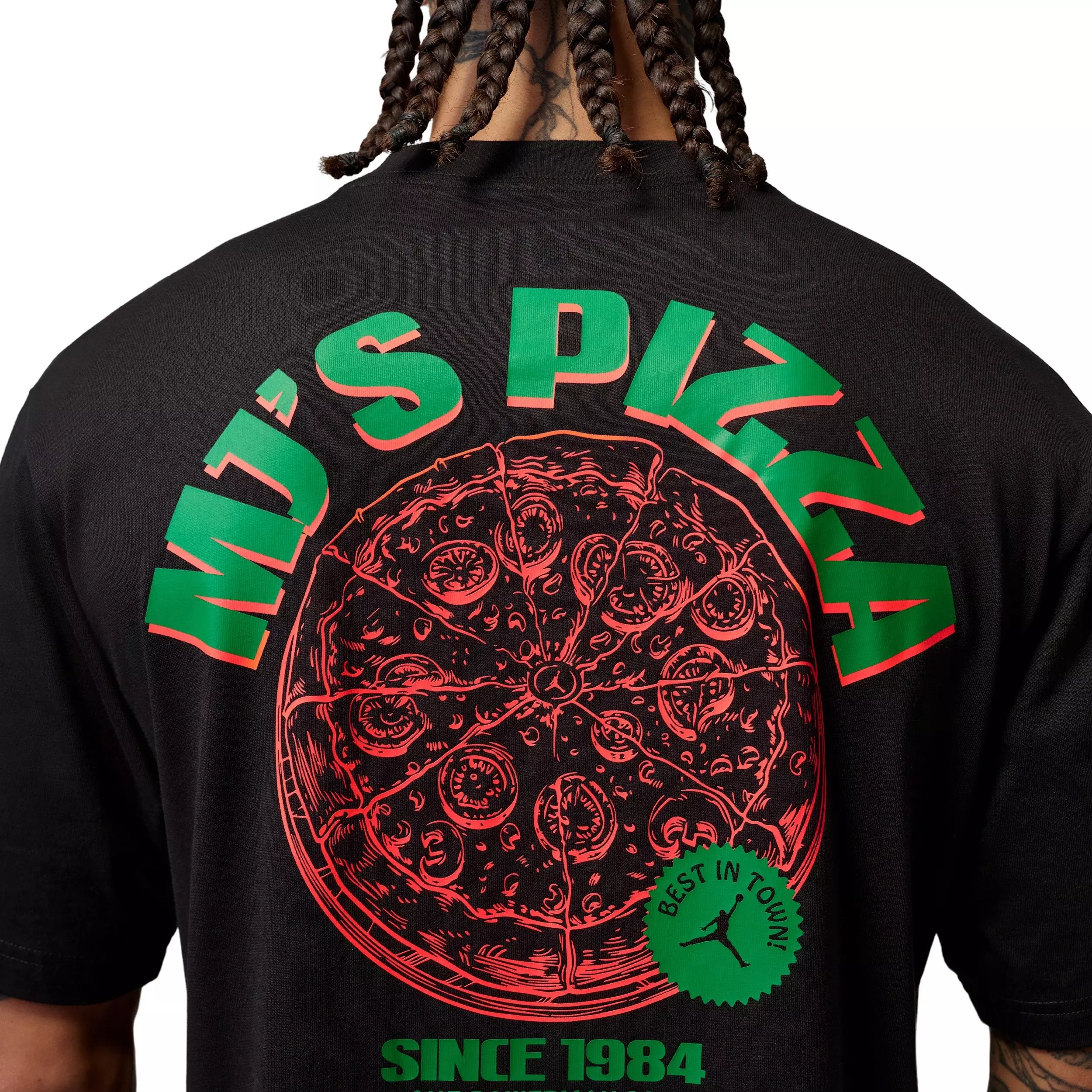 Jordan Men's NC Pizza Graphic T-Shirt - BLACK