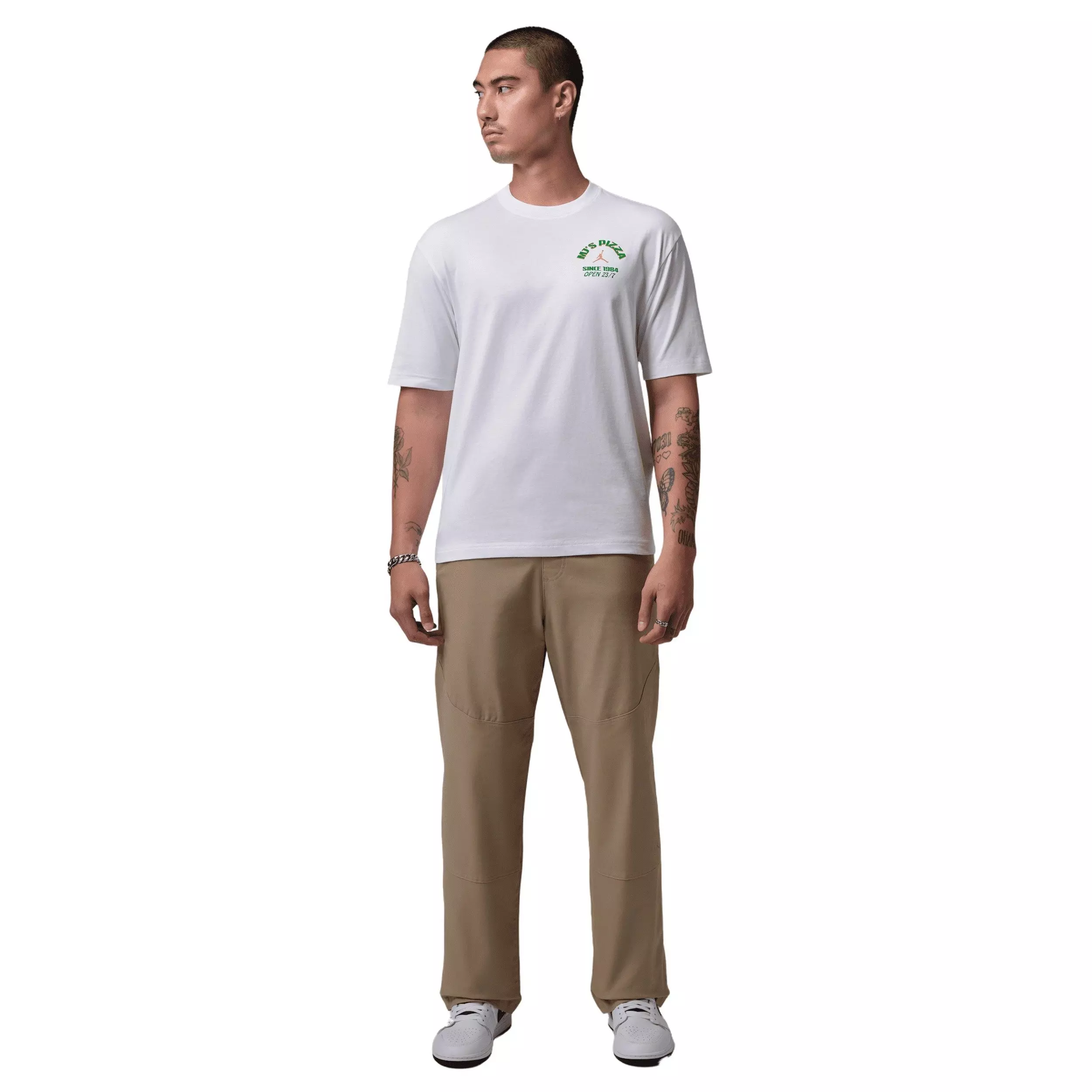 Jordan Men's NC Pizza Graphic T-Shirt - WHITE