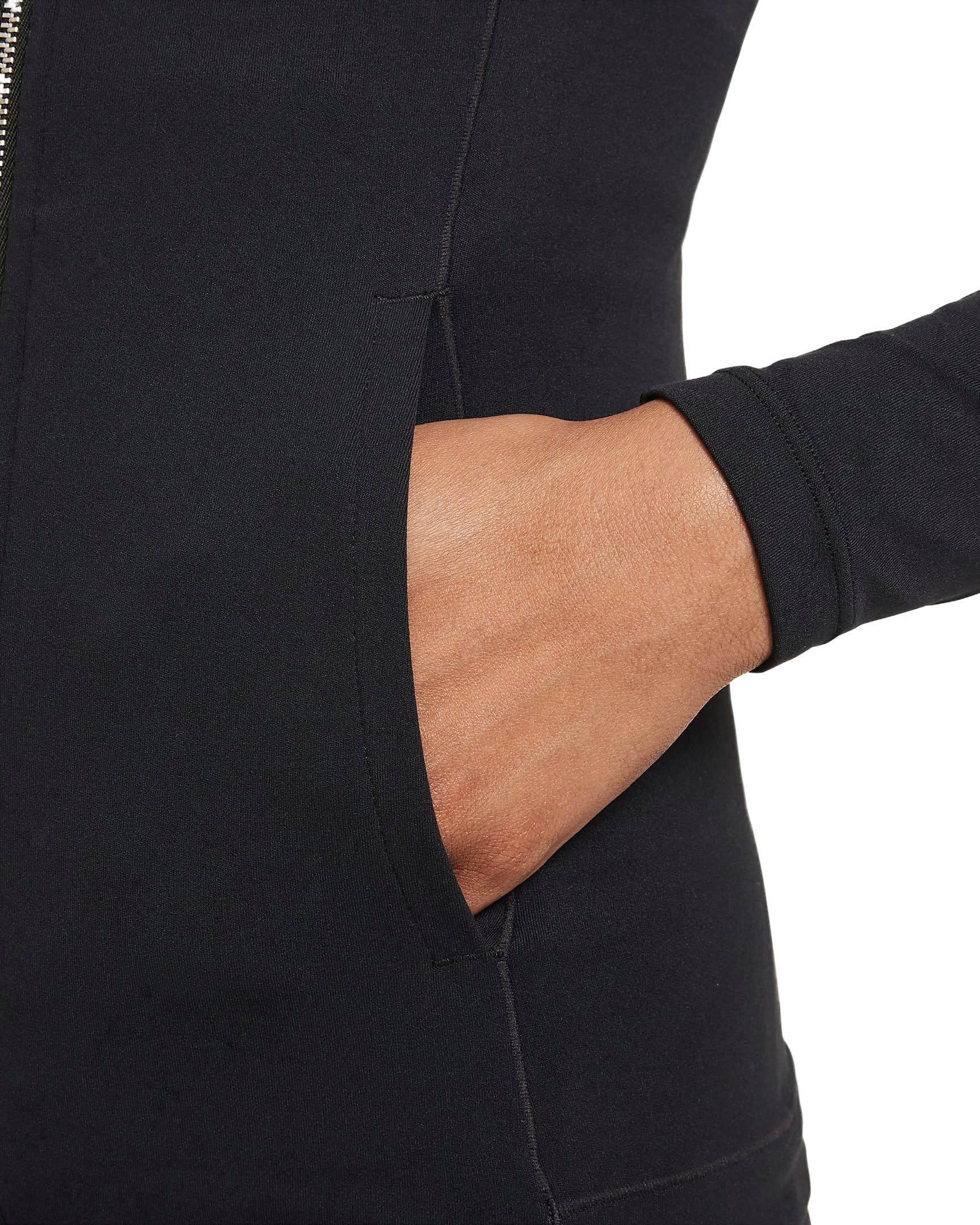 Nike Women's Yoga Luxe Dri-FIT Full-Zip Jacket - BLACK Thumbnail View 4