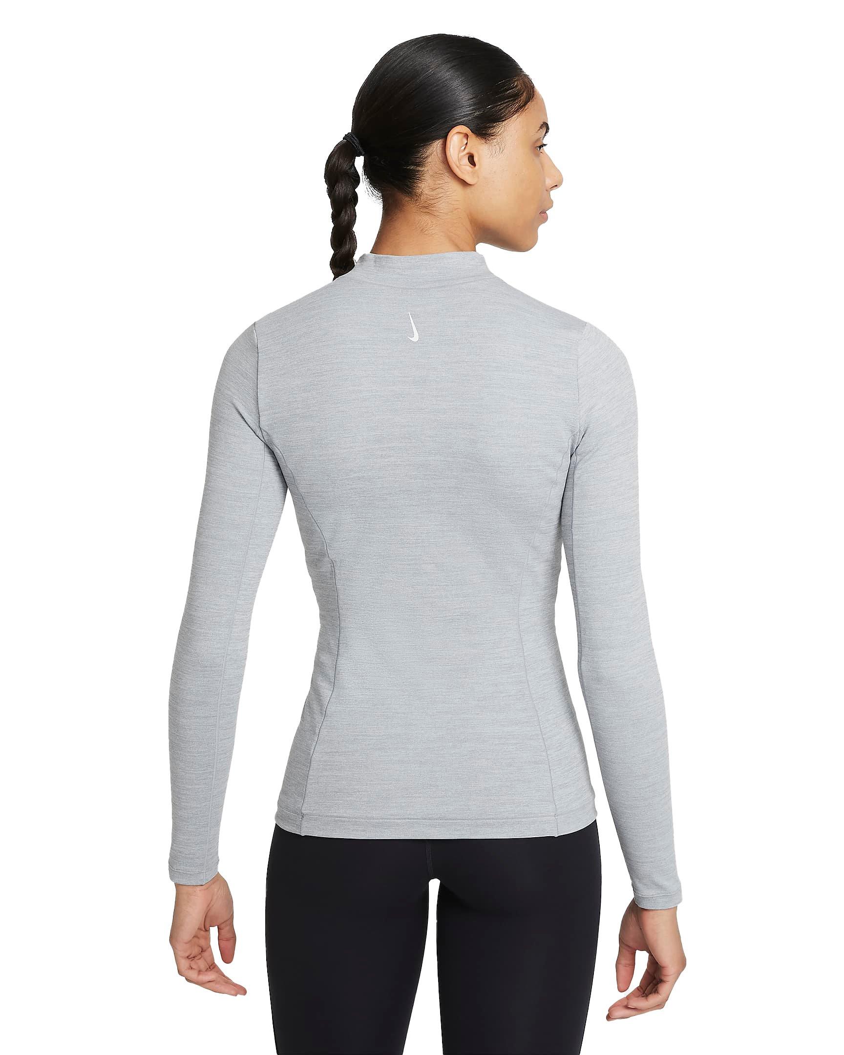 Nike Women's Yoga Luxe Dri-FIT Full-Zip Jacket - GREY Thumbnail View 2