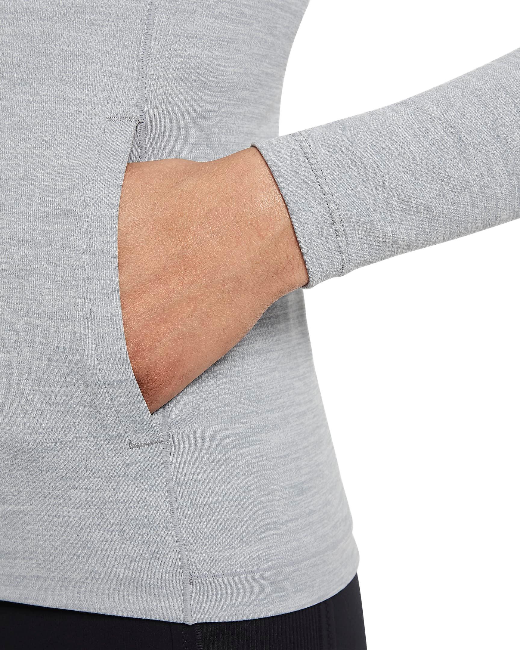 Nike Women's Yoga Luxe Dri-FIT Full-Zip Jacket - GREY Thumbnail View 4