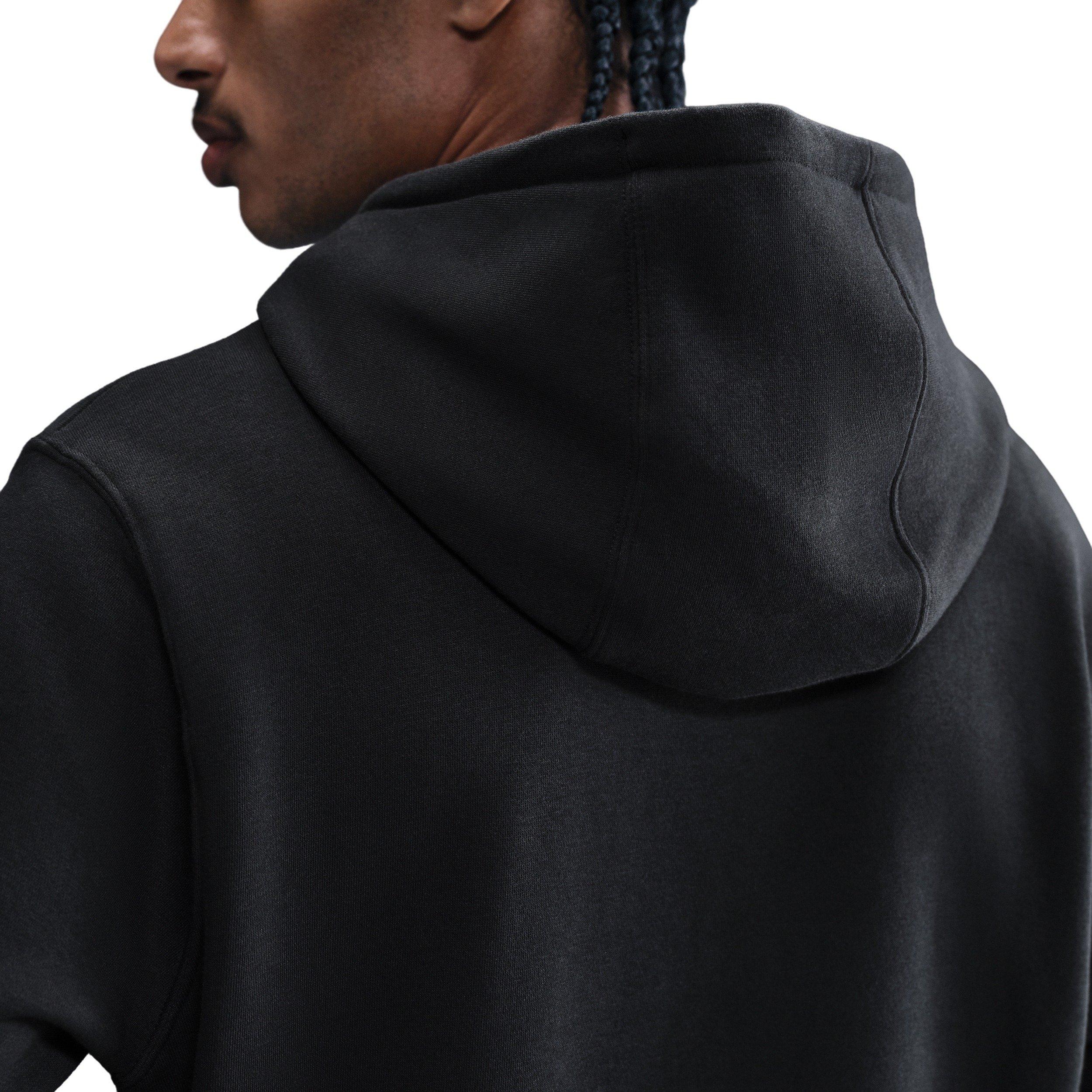 Nike Men's Sportswear Club Fleece Hoodie - Black - BLACK Thumbnail View 2