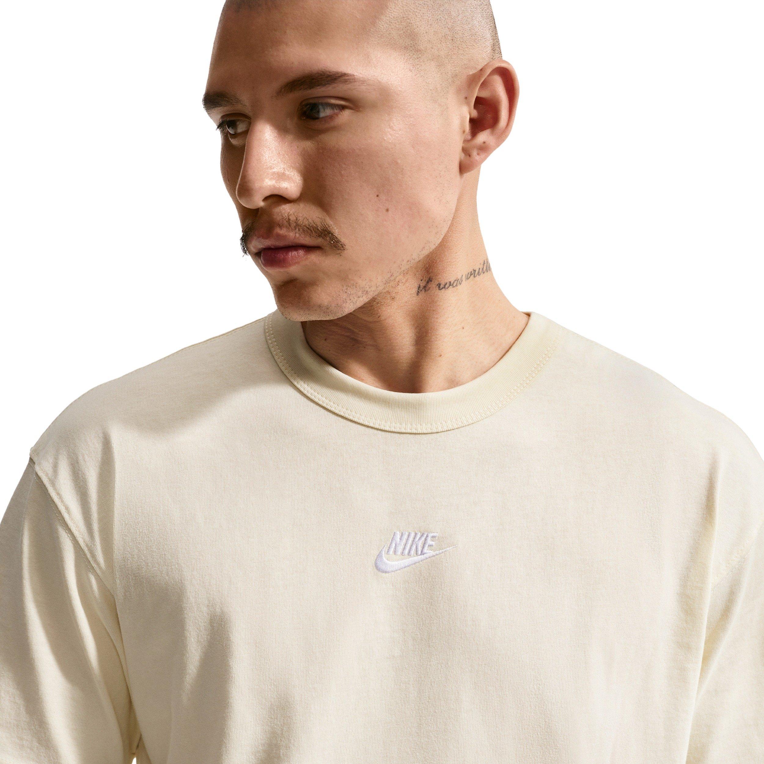 Nike Men's Sportswear Premium Essentials T-Shirt - COCONUT MILK Thumbnail View 3