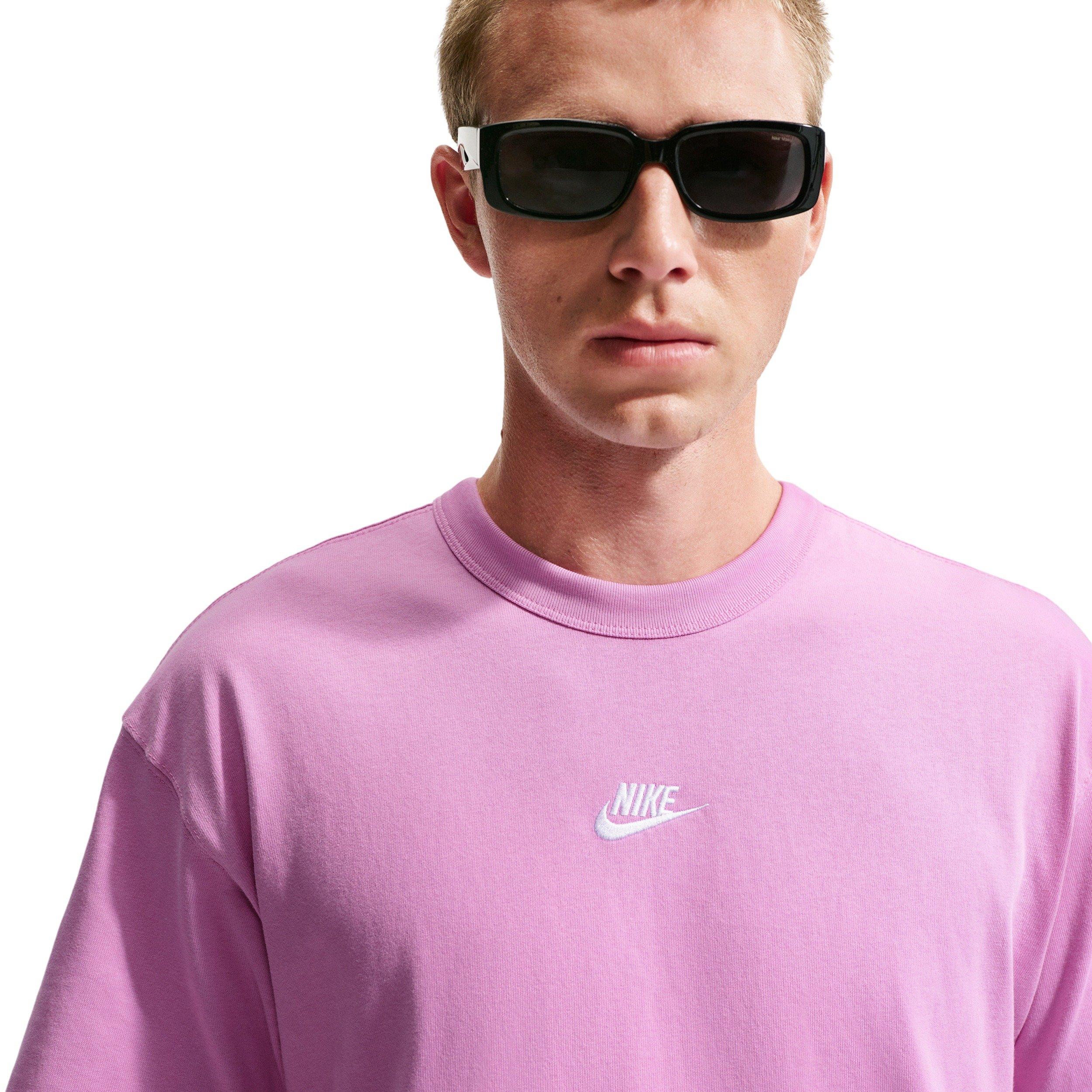 Nike Men's Sportswear Premium Essentials T-Shirt - LT MAGENTA Thumbnail View 3