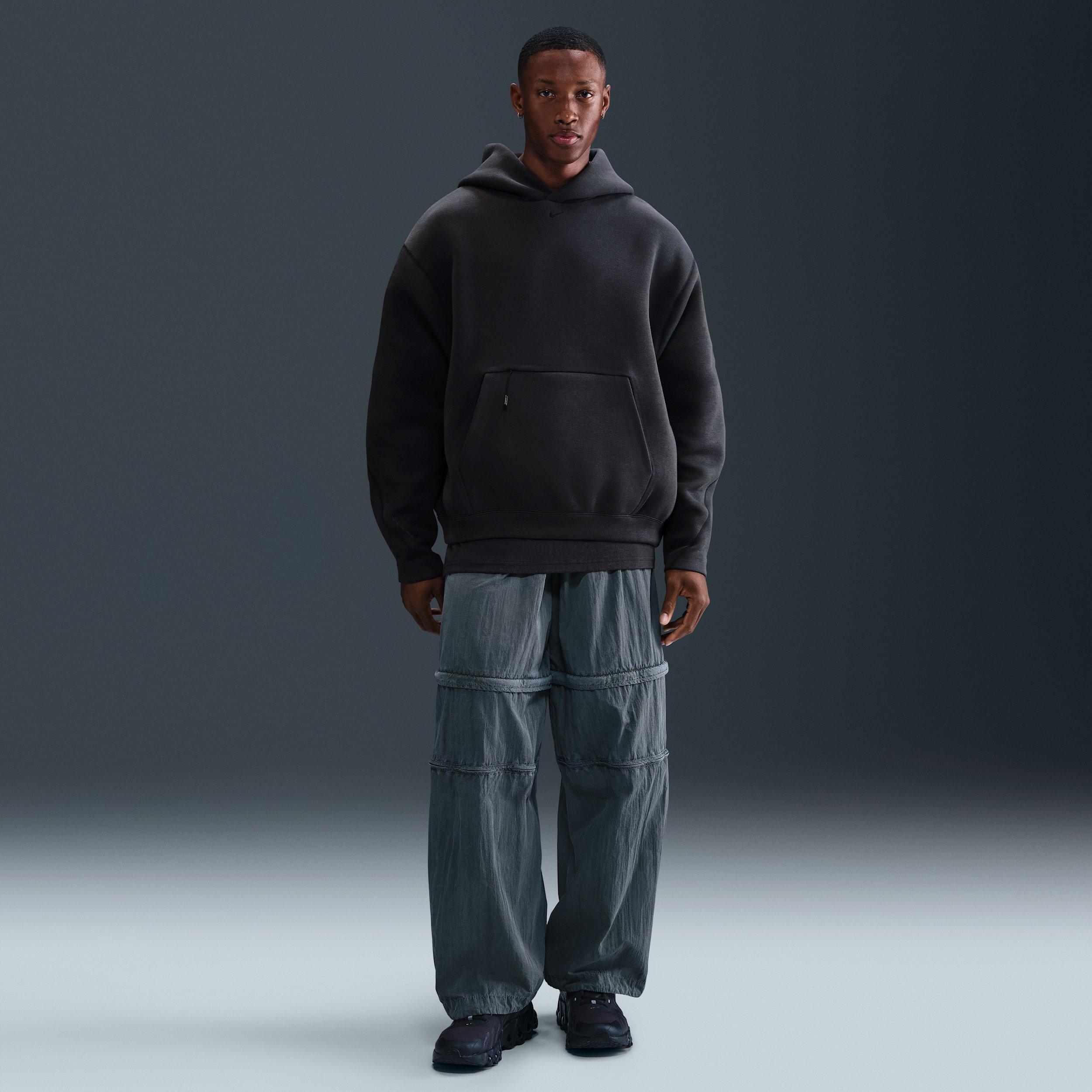 Nike Men's Tech Fleece Oversized Hoodie - GREY Thumbnail View 4