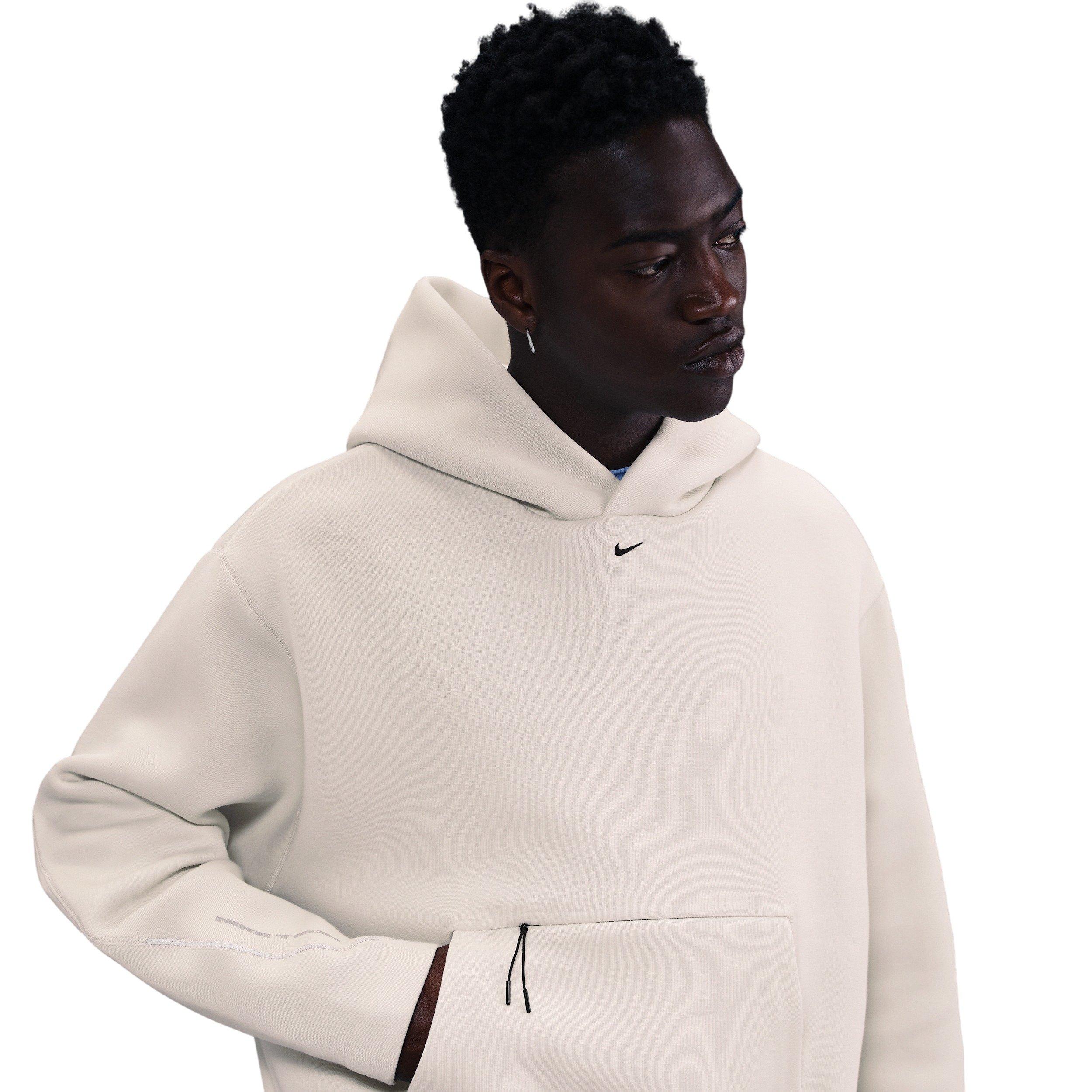 Nike Men's Tech Fleece Oversized Hoodie - Black - LT GREY Thumbnail View 1