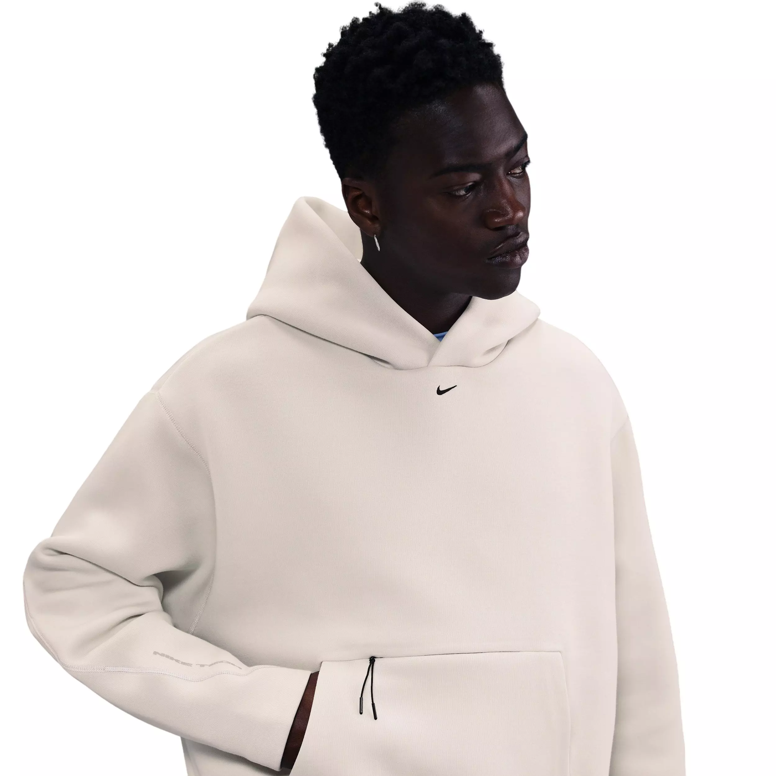 Nike Men's Tech Fleece Oversized Hoodie - LT GREY