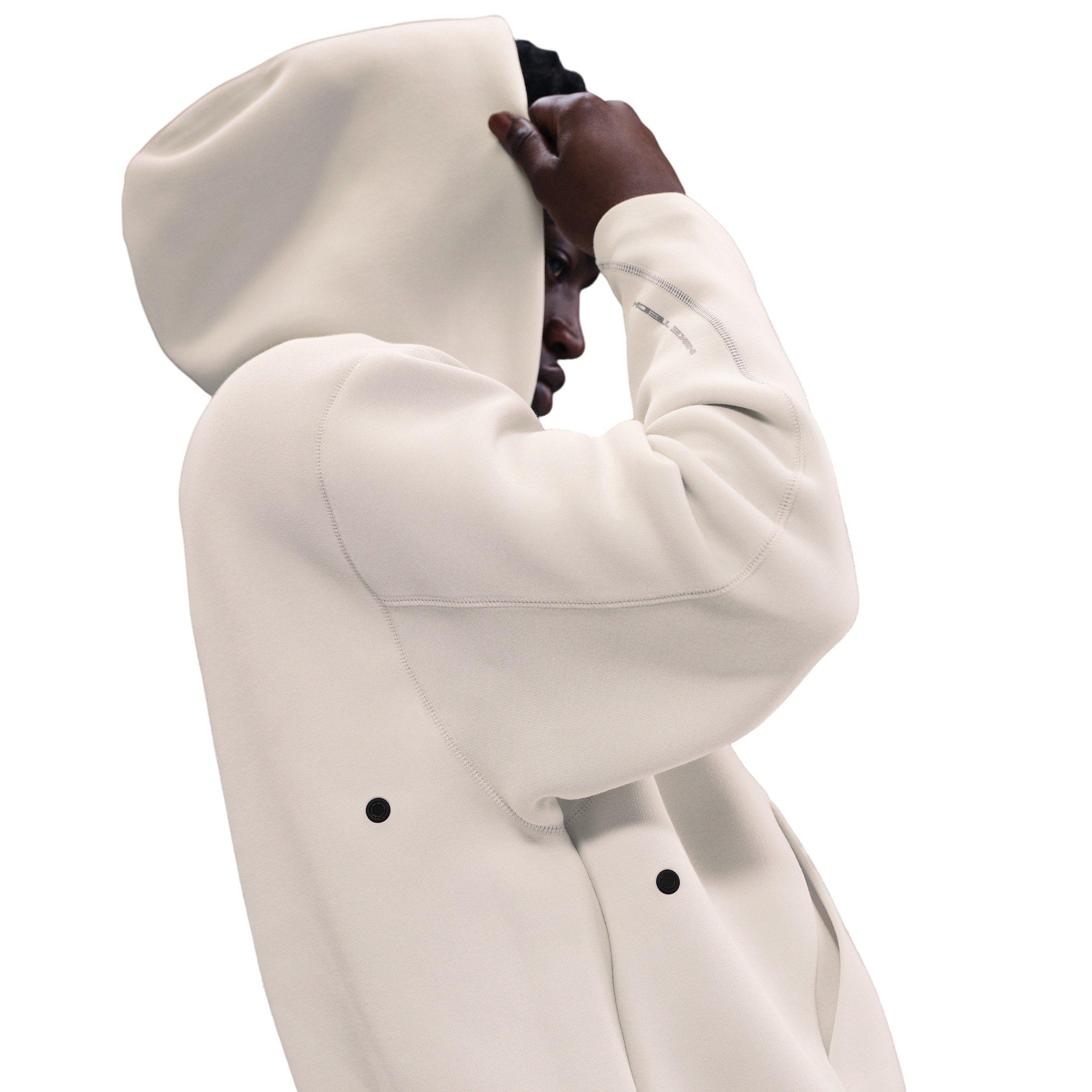 Nike Men's Tech Fleece Oversized Hoodie - Black - LT GREY Thumbnail View 2