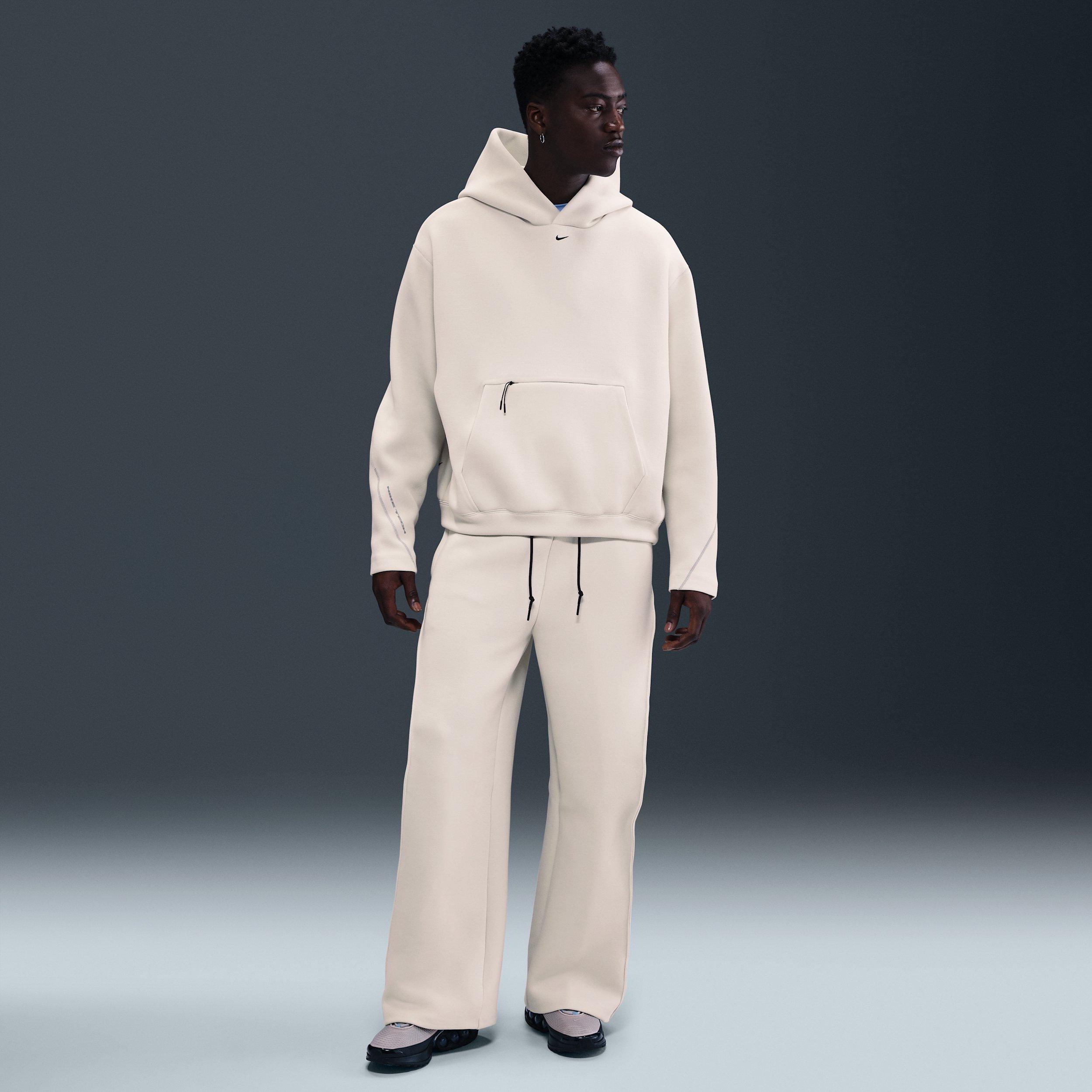 Nike Men's Tech Fleece Oversized Hoodie - Black - LT GREY Thumbnail View 4