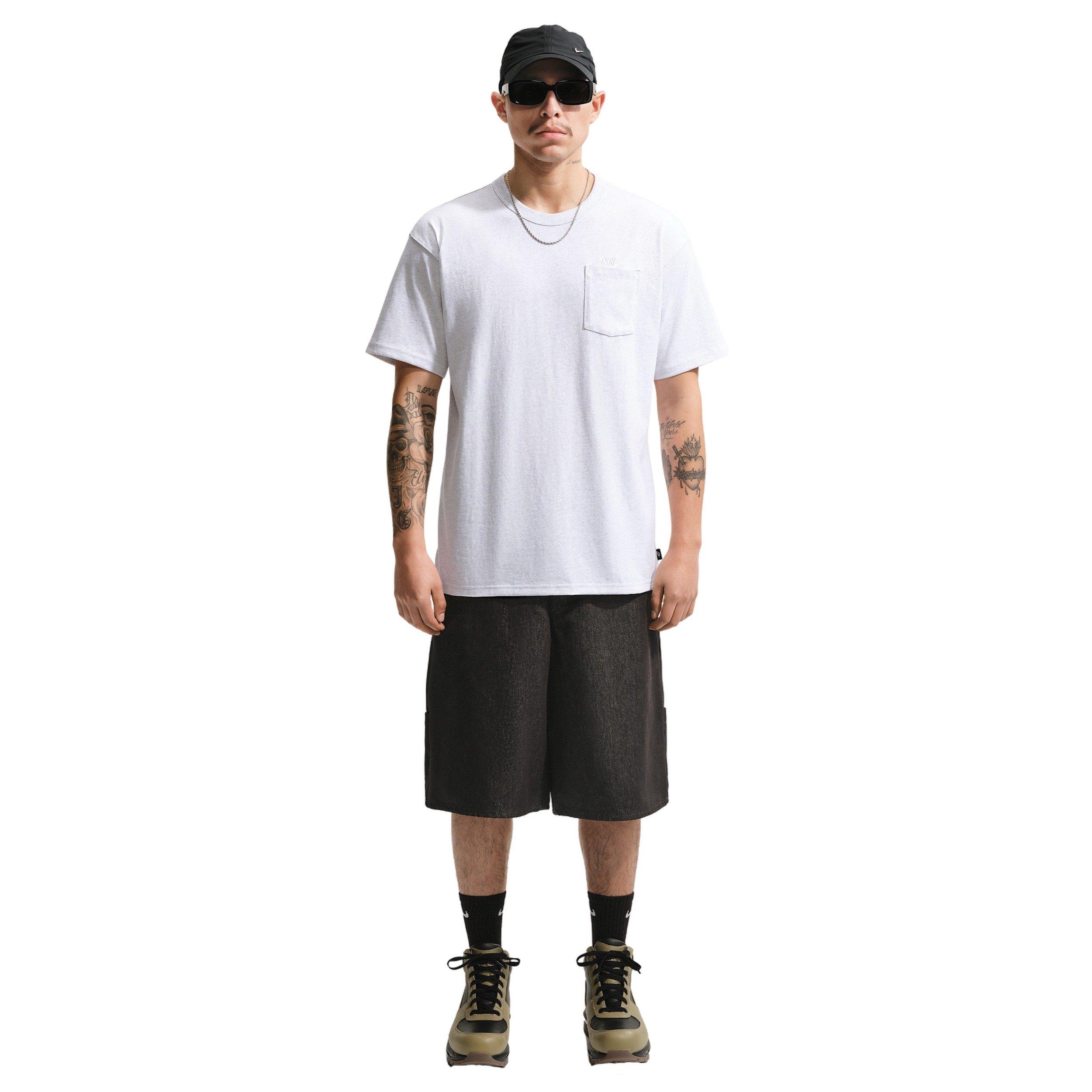 Nike Men's Sportswear Premium Essentials Sust T-Shirt - BIRCH HEATHER Thumbnail View 4