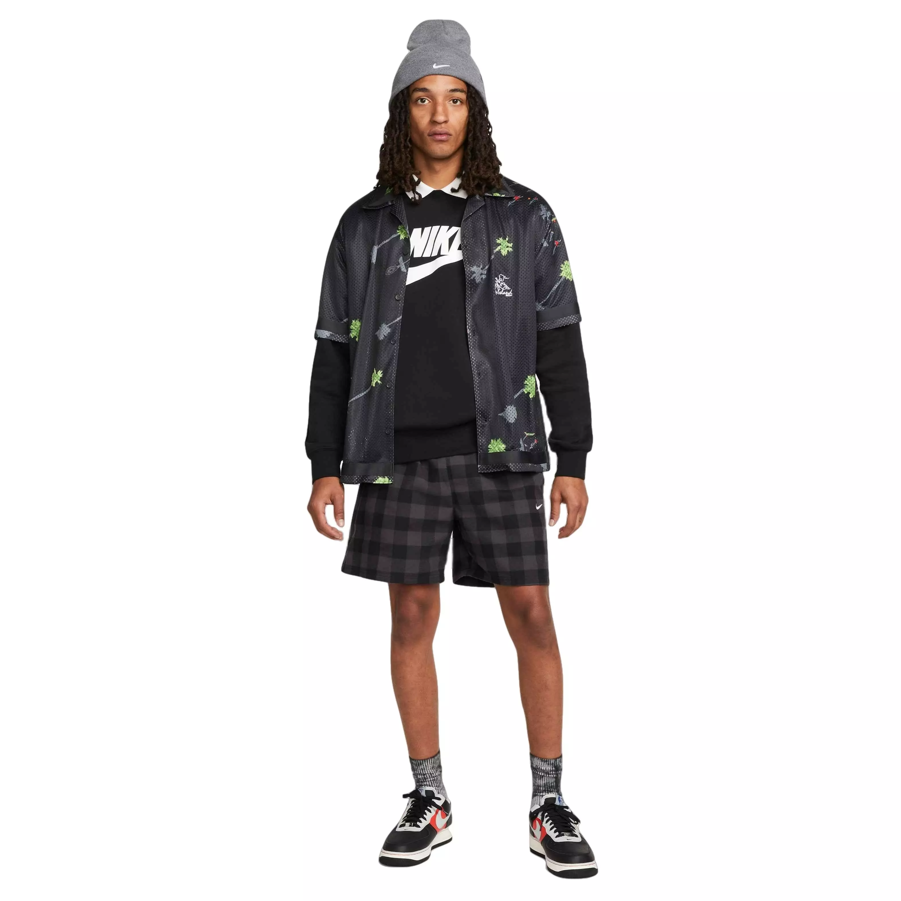 Nike Men's Sportswear Club GX Graphic Crew - BLACK