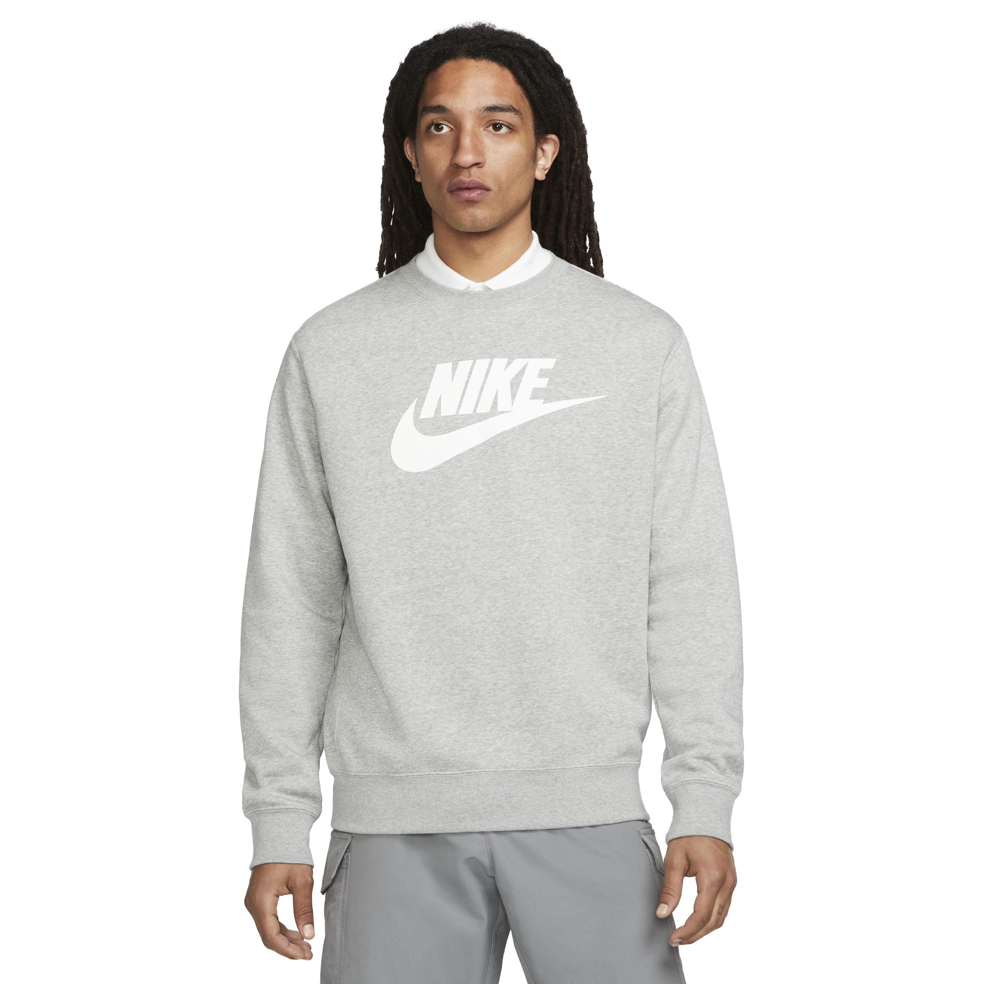 Nike Men's Sportswear Club GX Graphic Crew - GREY Thumbnail View 1