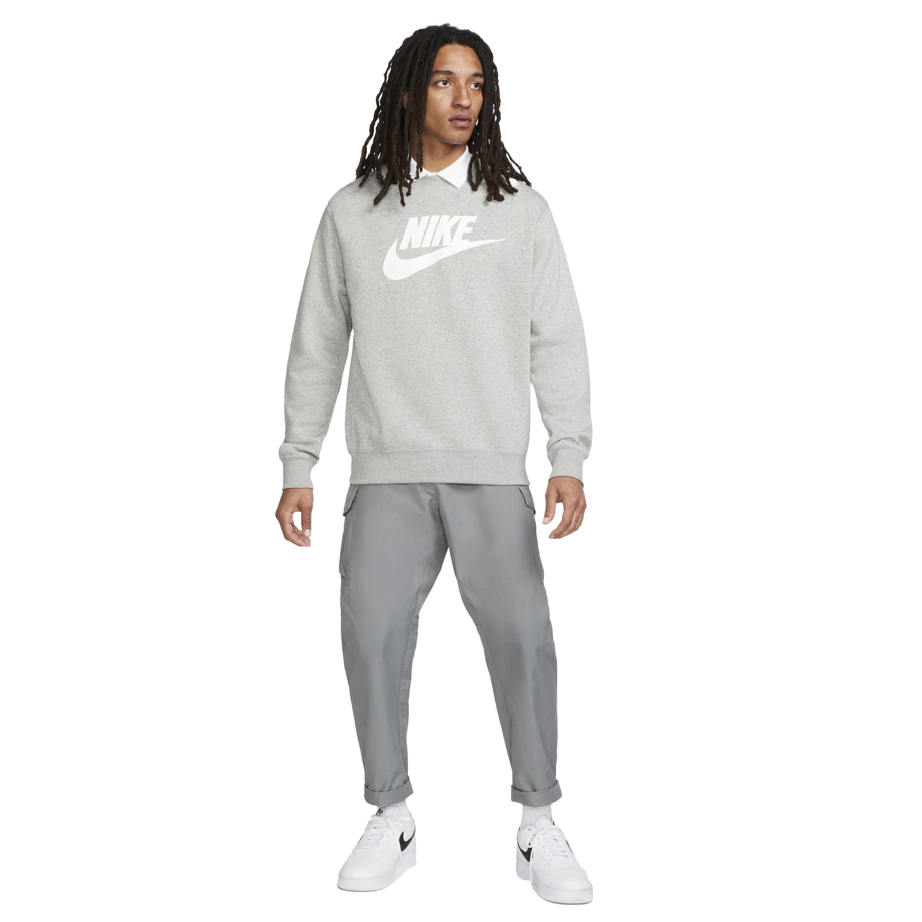 Nike Men's Sportswear Club GX Graphic Crew - GREY Thumbnail View 4