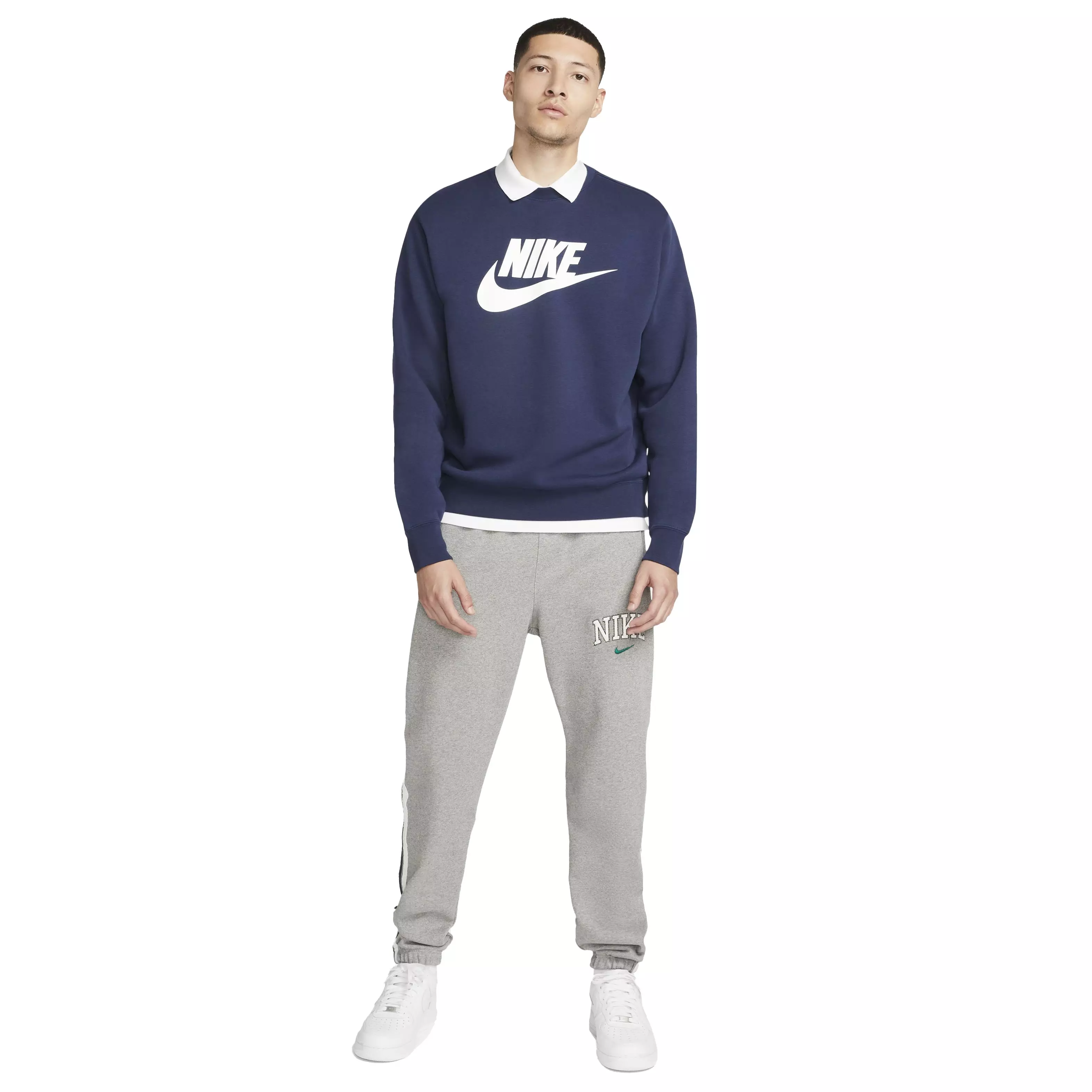 Nike Men's Sportswear Club GX Graphic Crew - NAVY