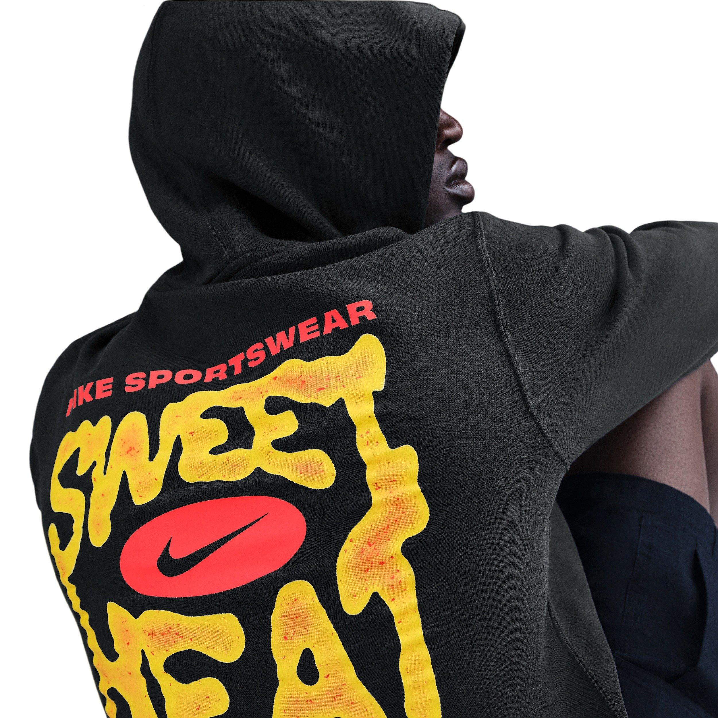 Nike Men's Sportswear Club Sole Food Pullover Fleece Hoodie -Black - BLACK Thumbnail View 2