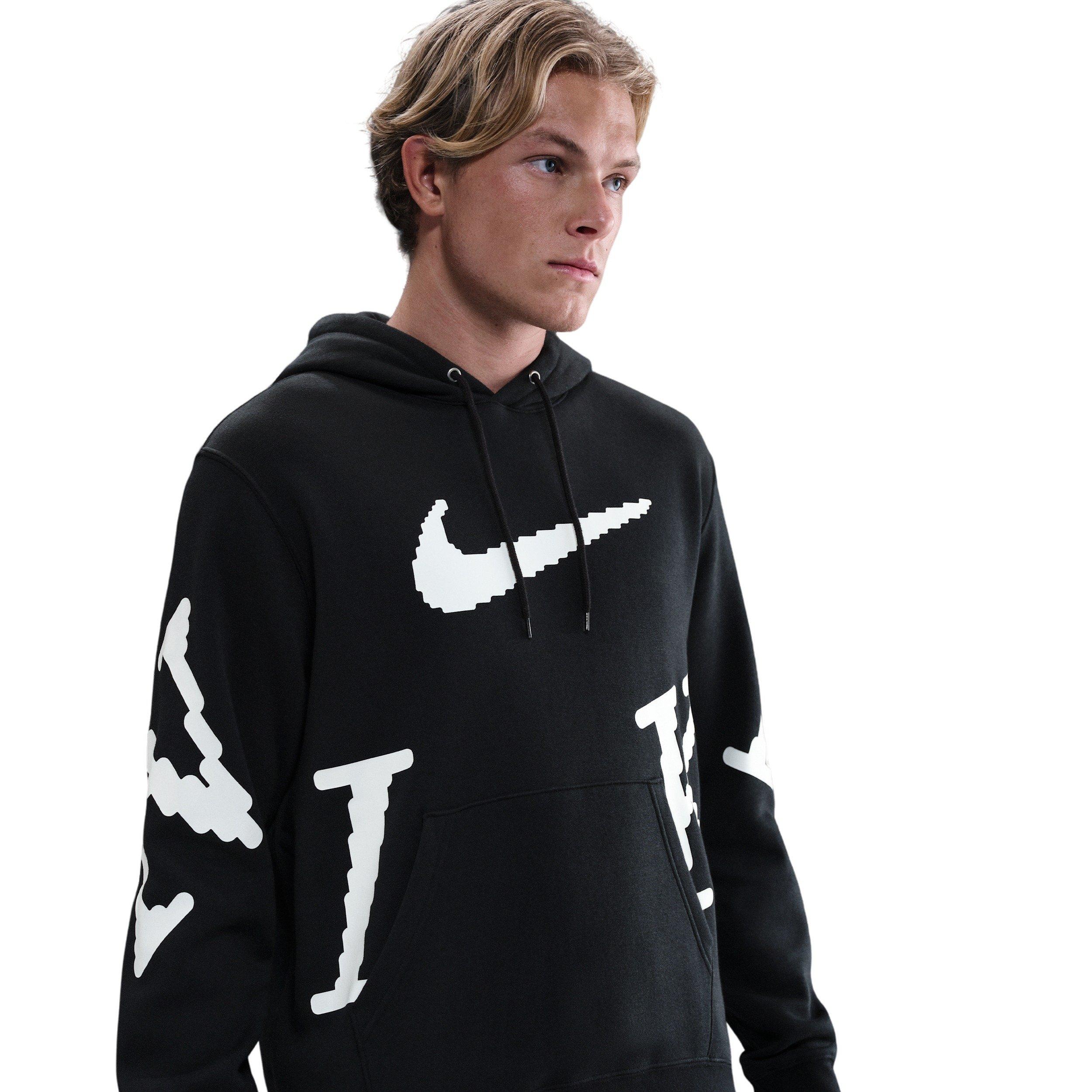 Nike Men's Sportswear Club BB Graphic Neo Varsity Hoodie -Black - BLACK Thumbnail View 1