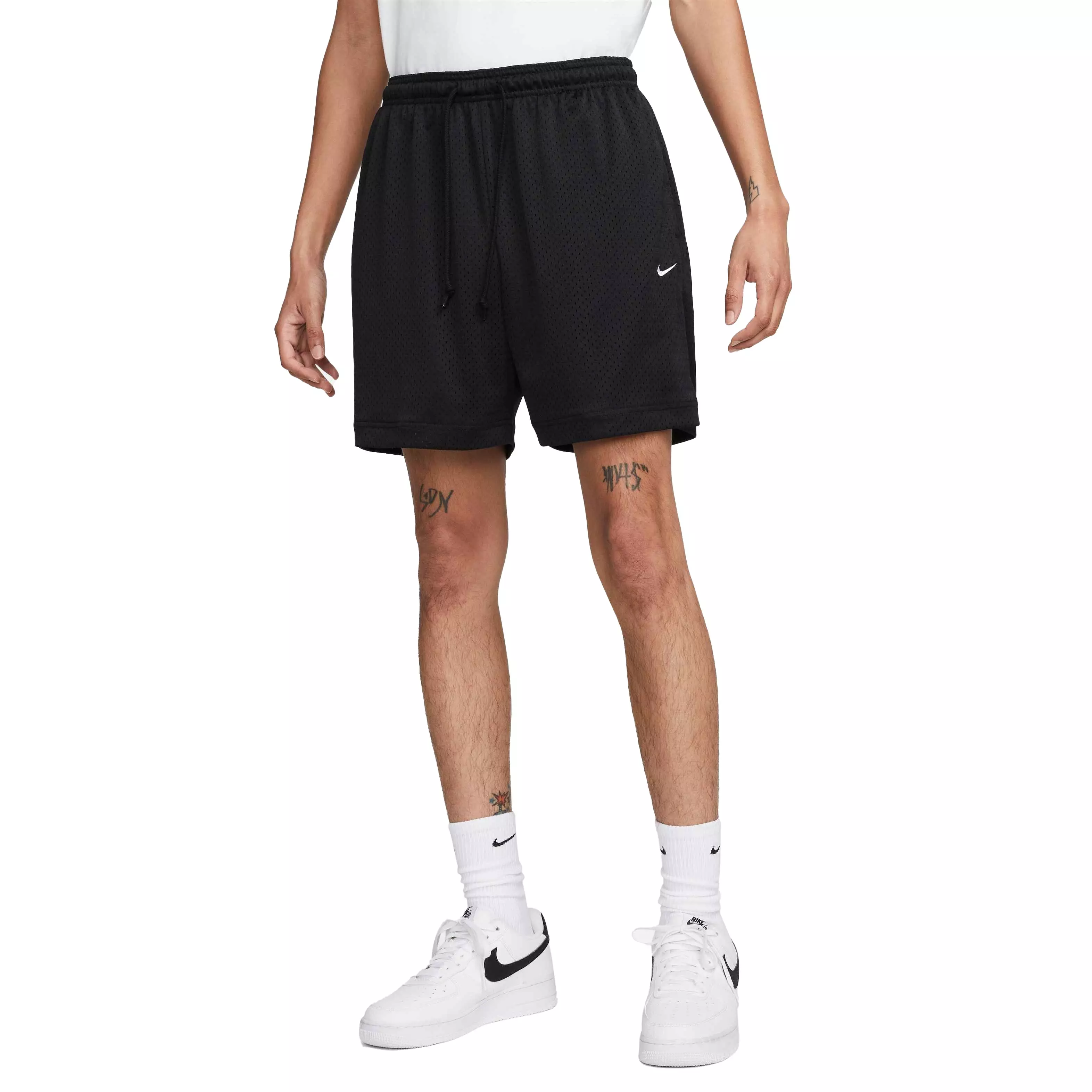 Nike Men's Authentic Basketball Mesh Shorts - BLACK