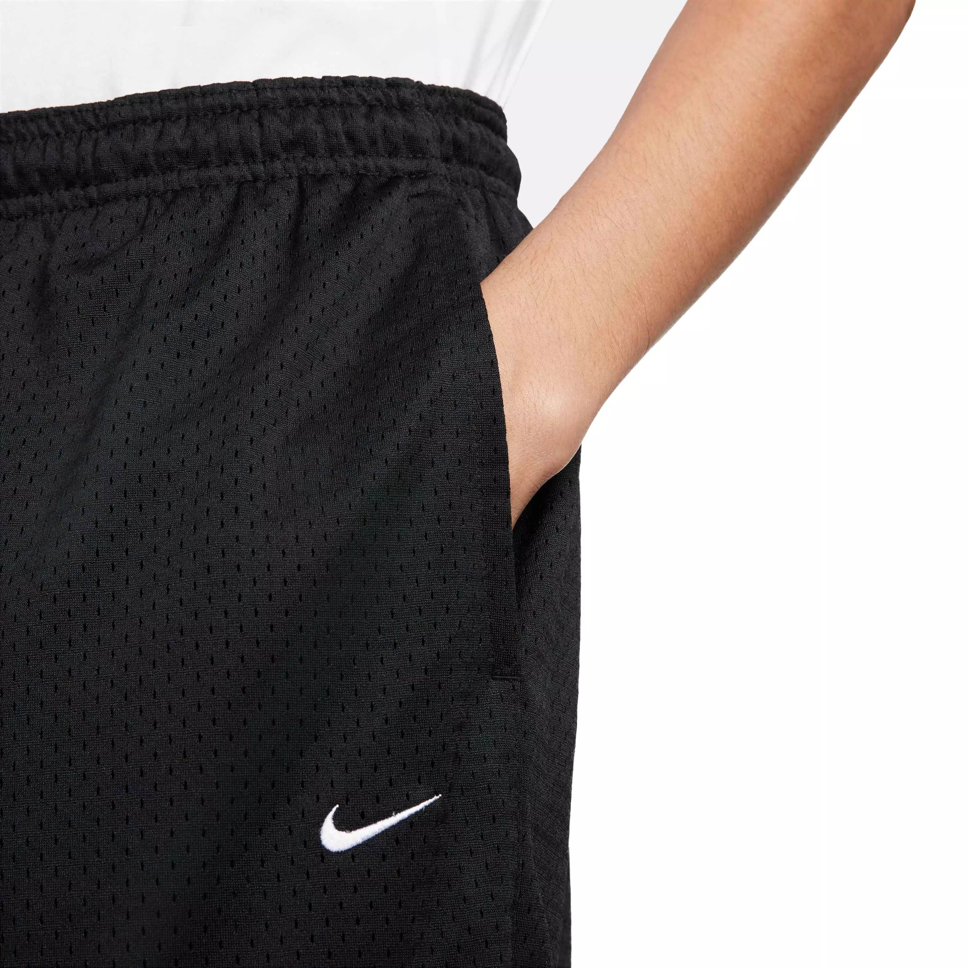 Nike Men's Authentic Basketball Mesh Shorts - BLACK