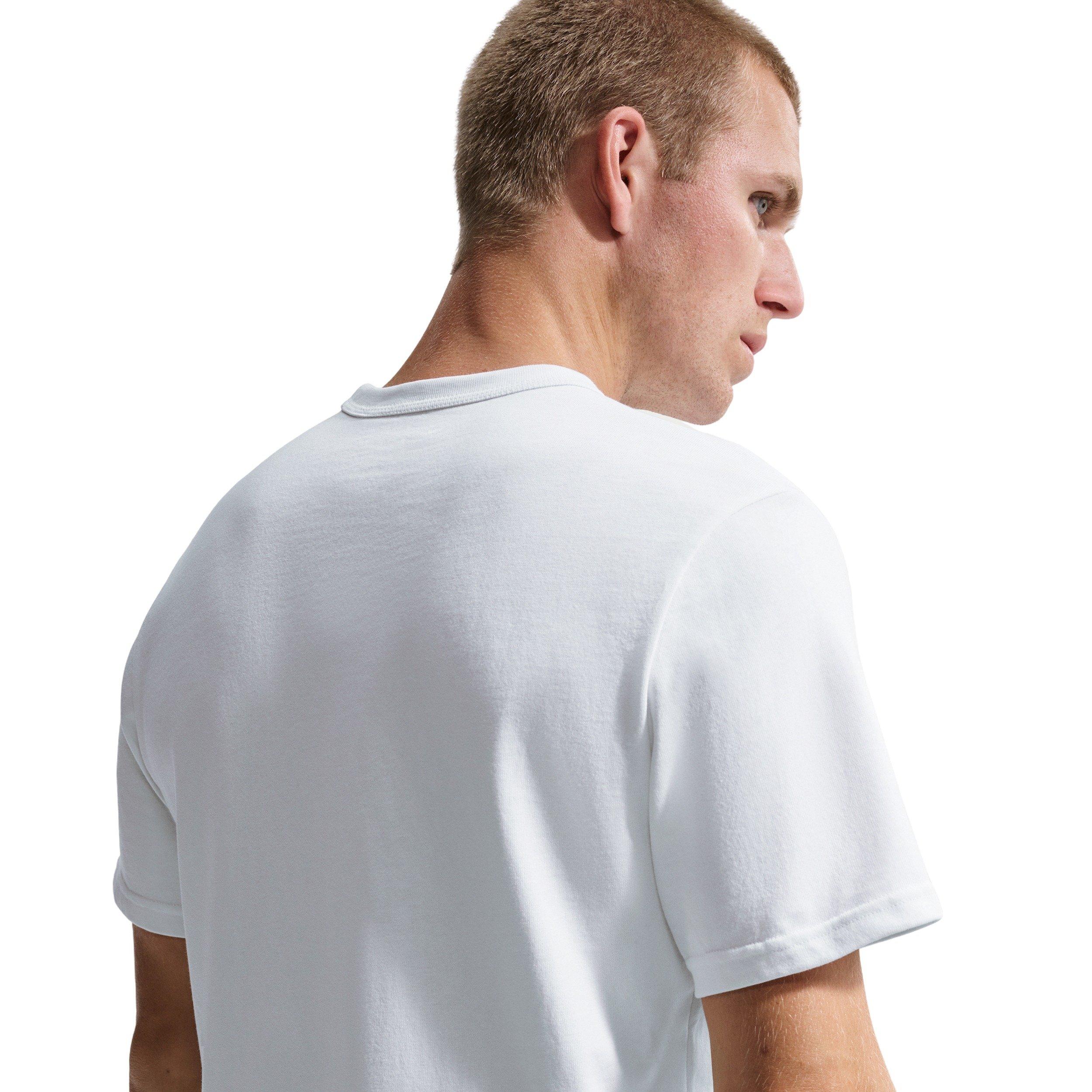 Nike Men's Sportswear Tailored Premium Essentials Patch T-Shirt - WHITE Thumbnail View 2