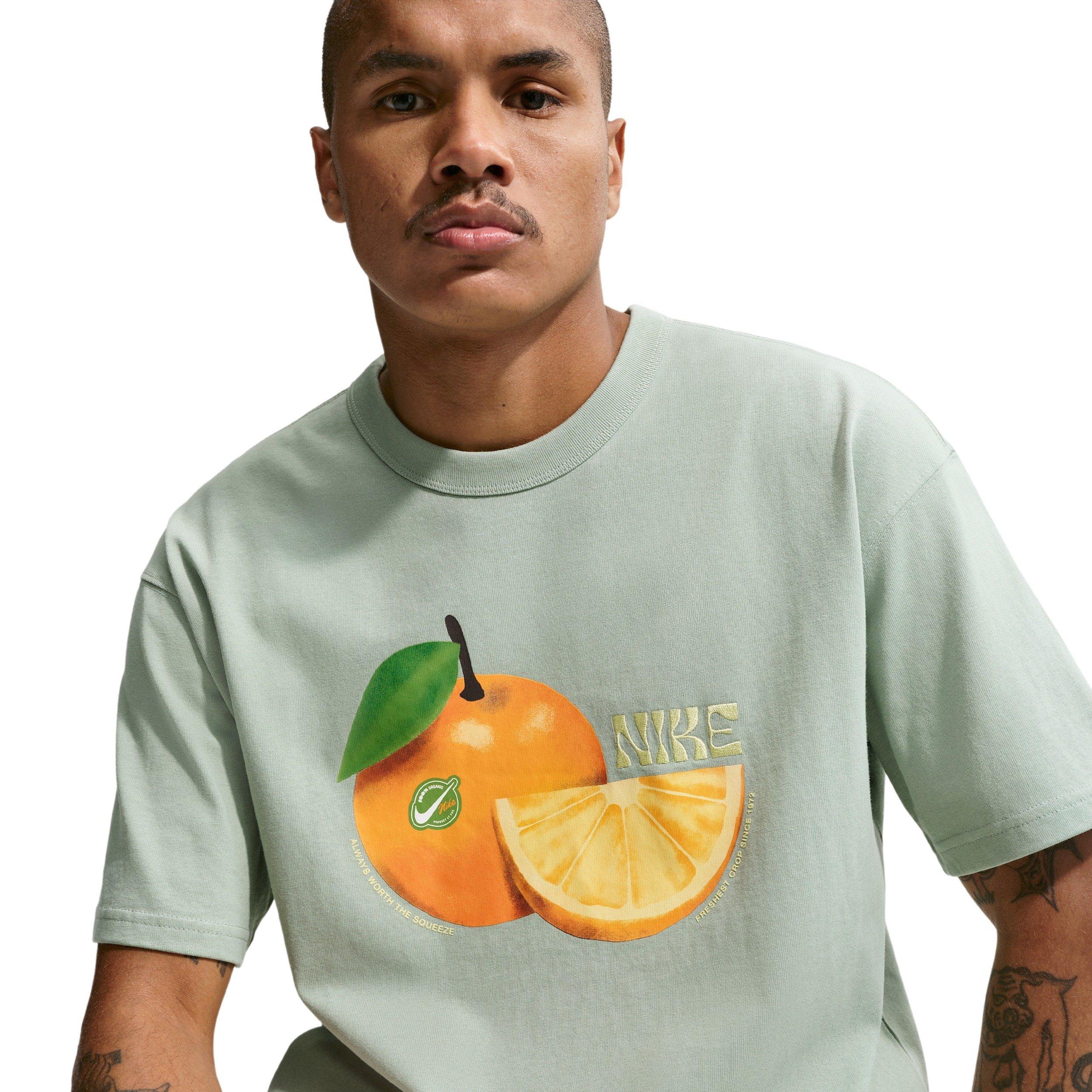 Nike Men's Sportswear LSE Premium Essentials Orange T-Shirt - GREEN Thumbnail View 3