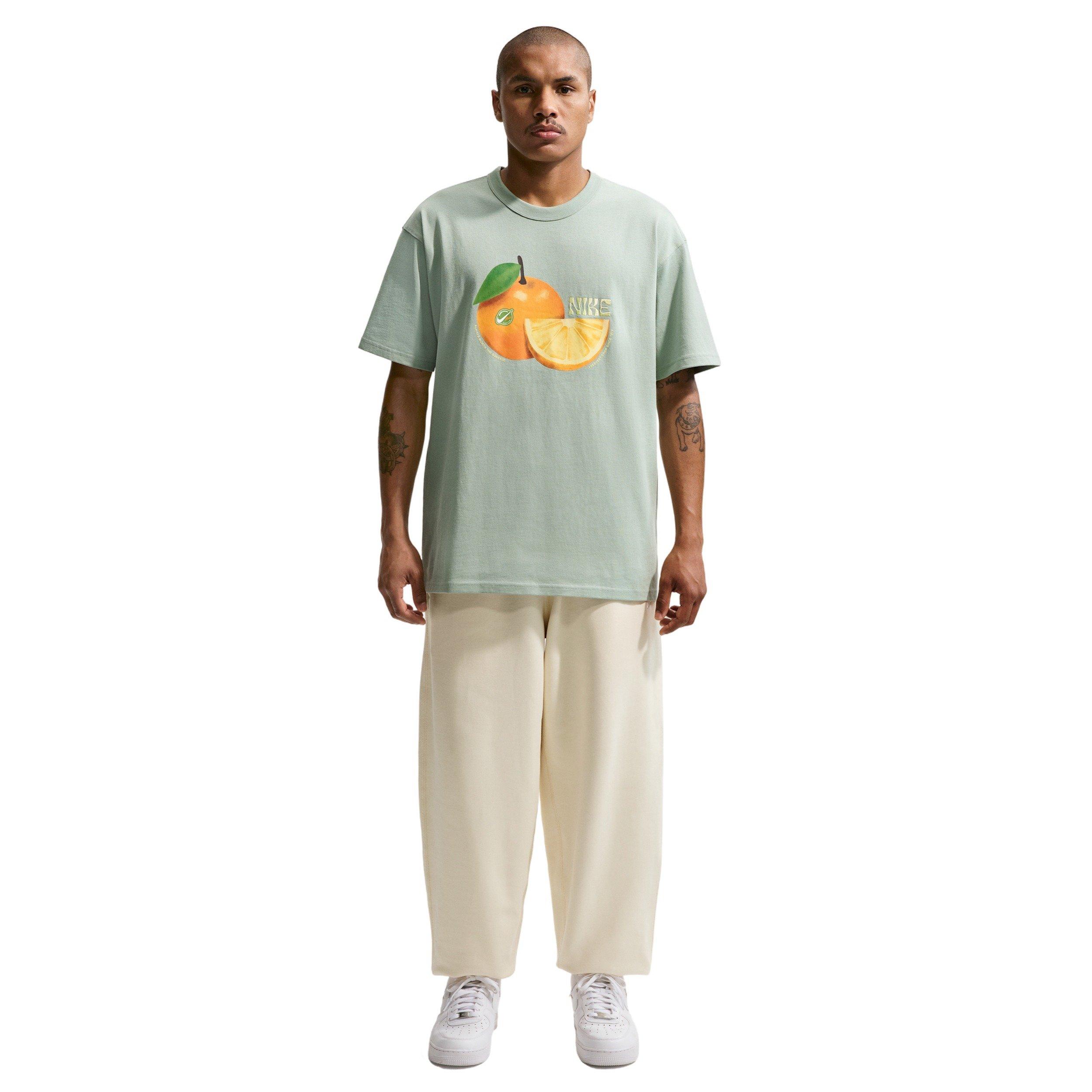 Nike Men's Sportswear LSE Premium Essentials Orange T-Shirt - GREEN Thumbnail View 4