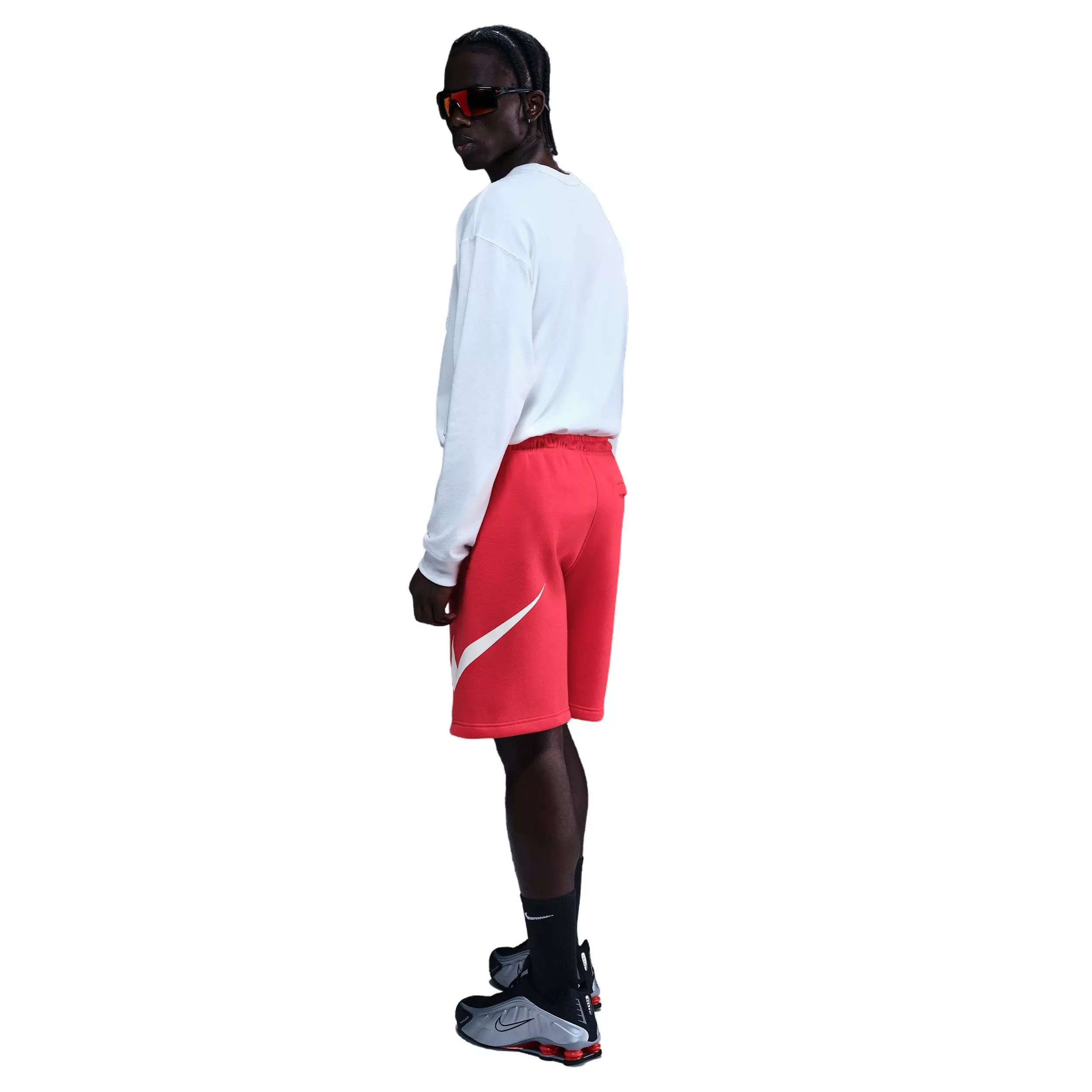 Nike Men's Club BB Graphic Fleece Shorts - RED