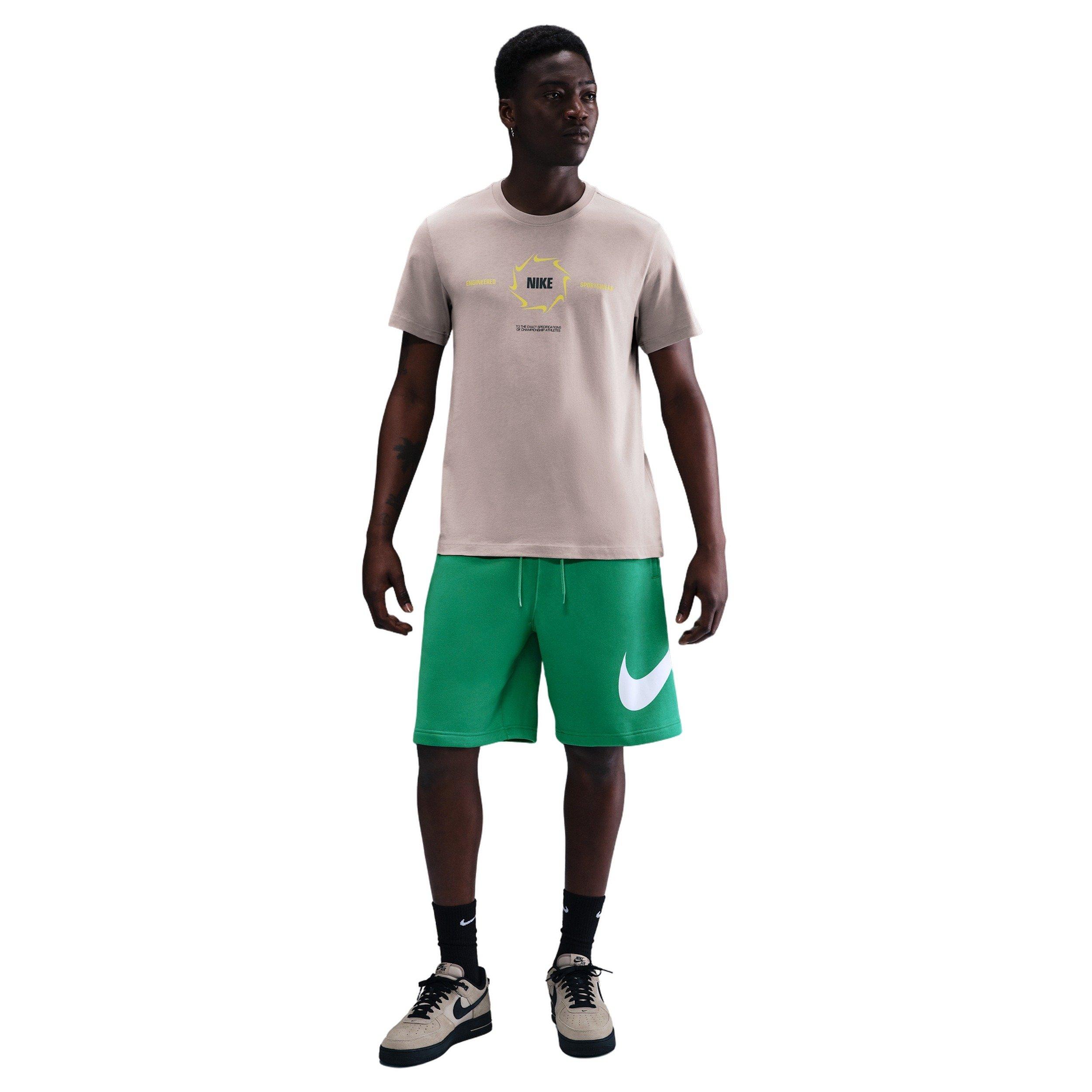 Nike Men's Club BB Graphic Fleece Shorts - GREEN Thumbnail View 1