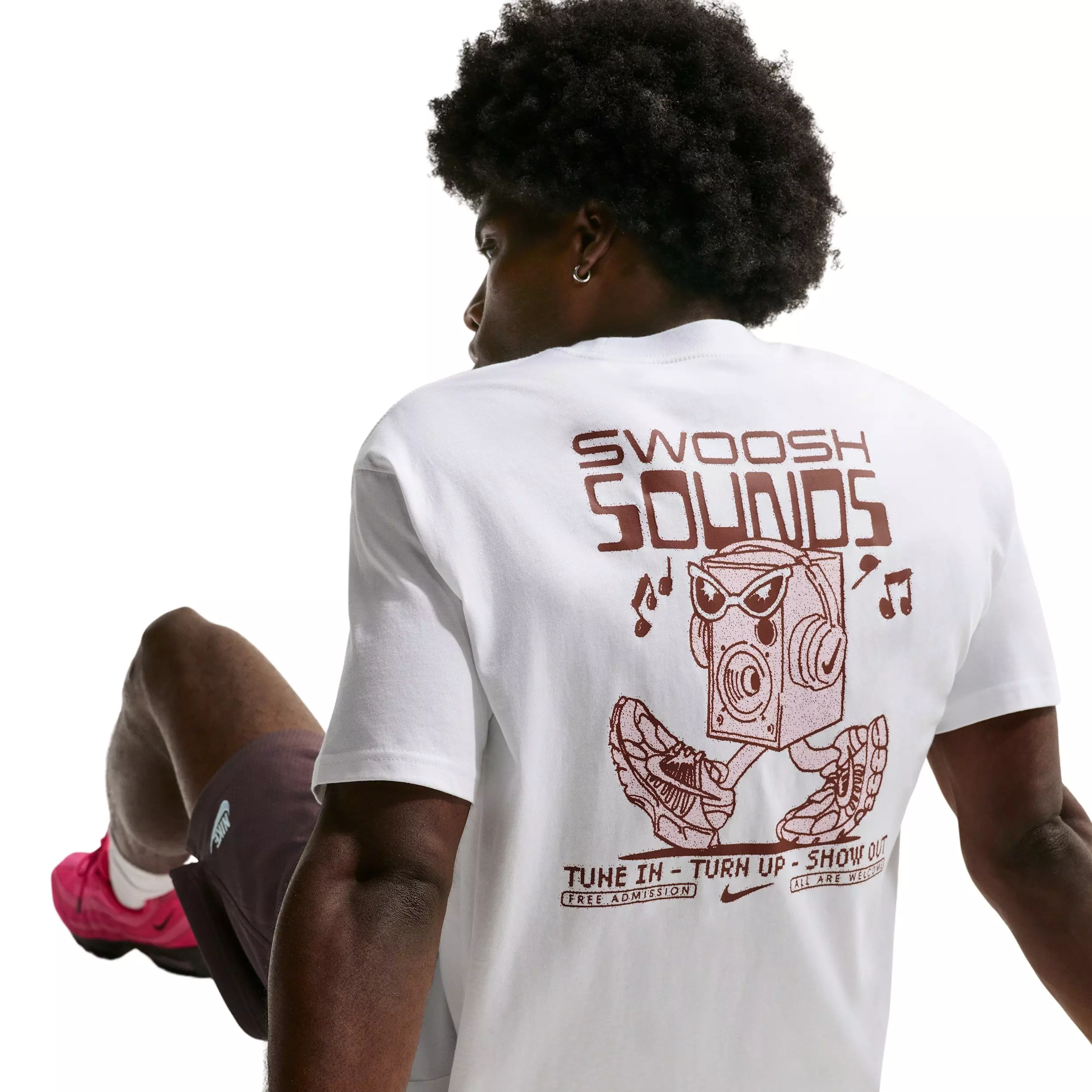 Nike Men's Sportswear Swoosh Sound T-Shirt - WHITE