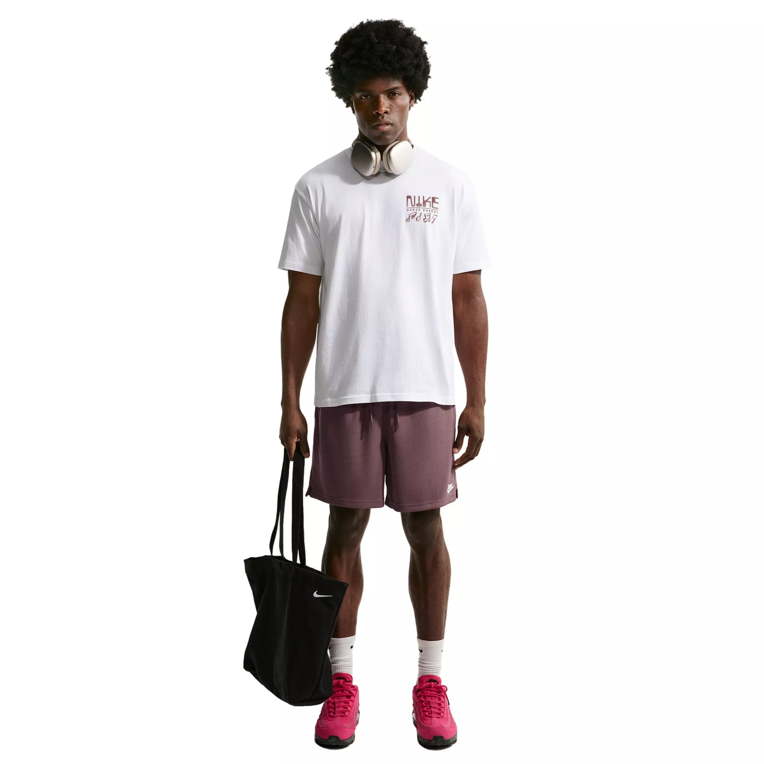 Nike Men's Sportswear Swoosh Sound T-Shirt - WHITE