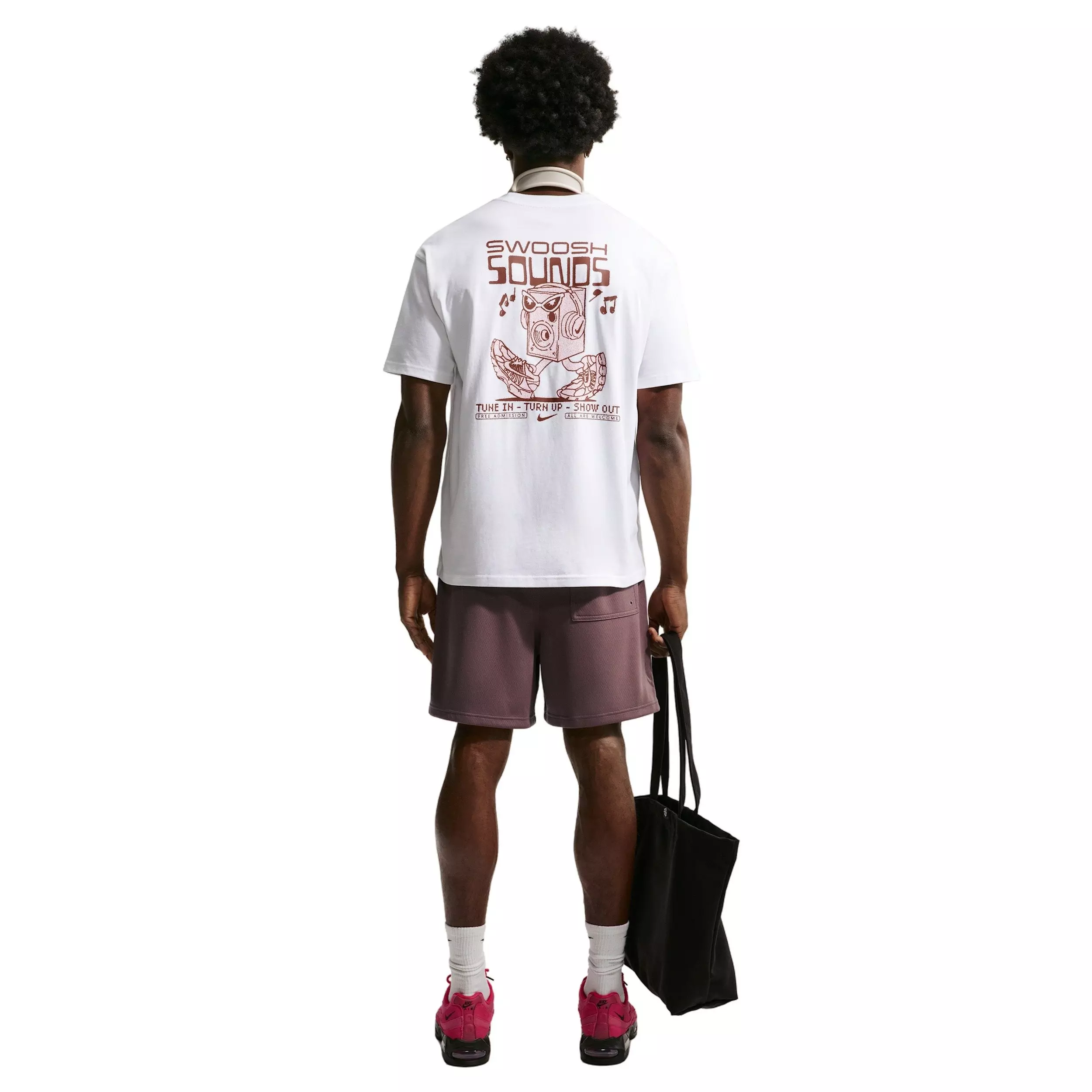 Nike Men's Sportswear Swoosh Sound T-Shirt - WHITE