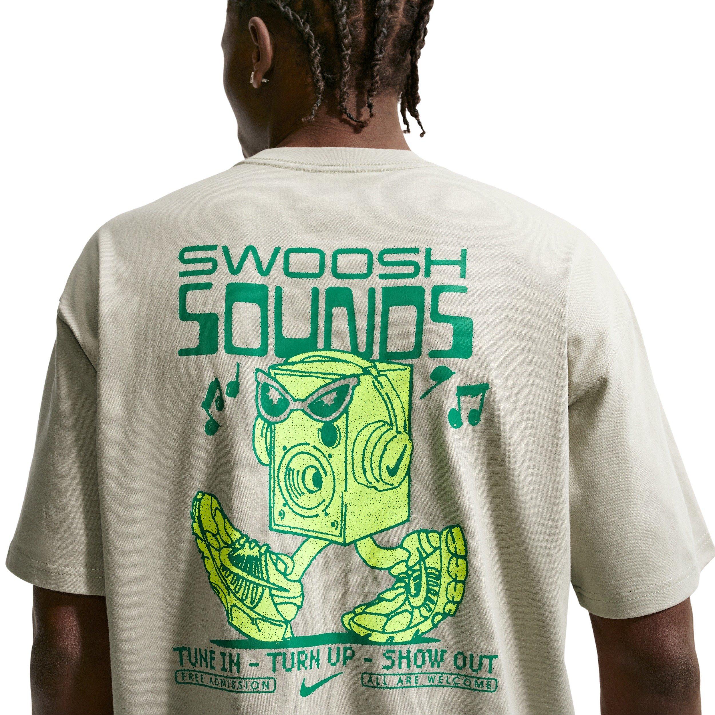 Nike Men's Sportswear Swoosh Sound T-Shirt - GREEN Thumbnail View 2
