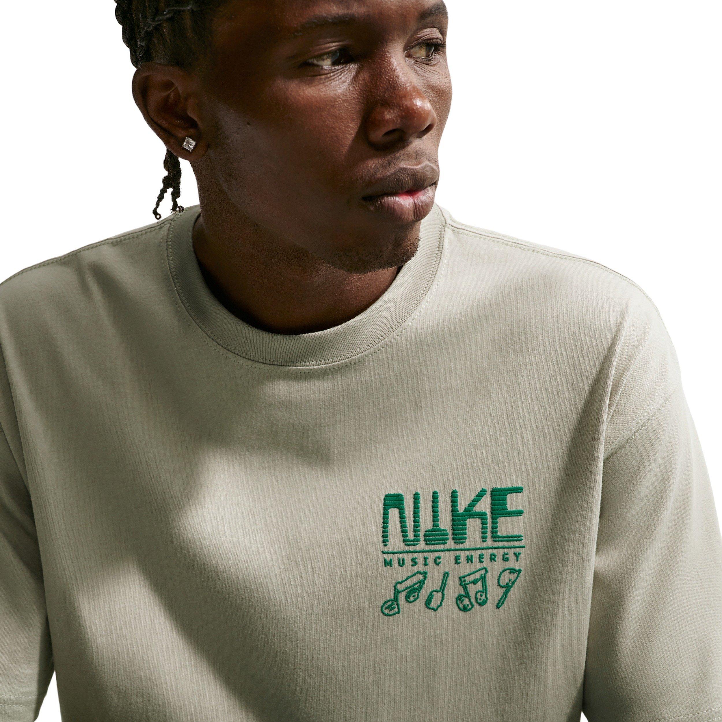 Nike Men's Sportswear Swoosh Sound T-Shirt - GREEN Thumbnail View 3