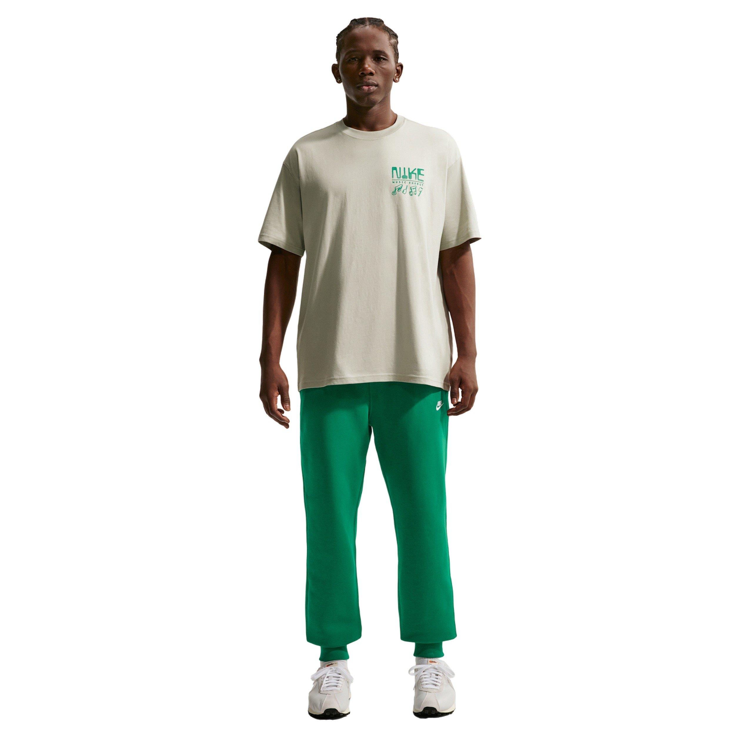 Nike Men's Sportswear Swoosh Sound T-Shirt - GREEN Thumbnail View 4