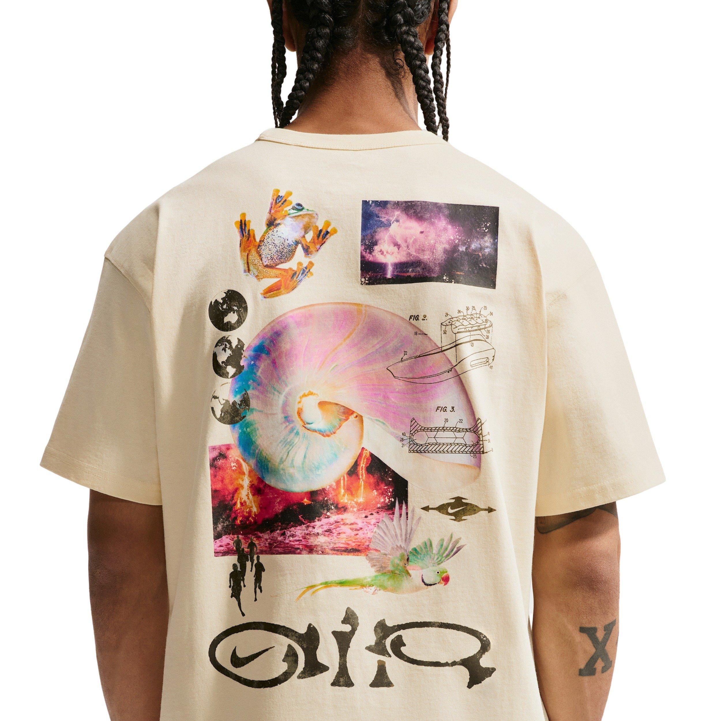 Nike Men's Sportswear Premium Essentials Earth Day T-Shirt - COCONUT MILK Thumbnail View 2