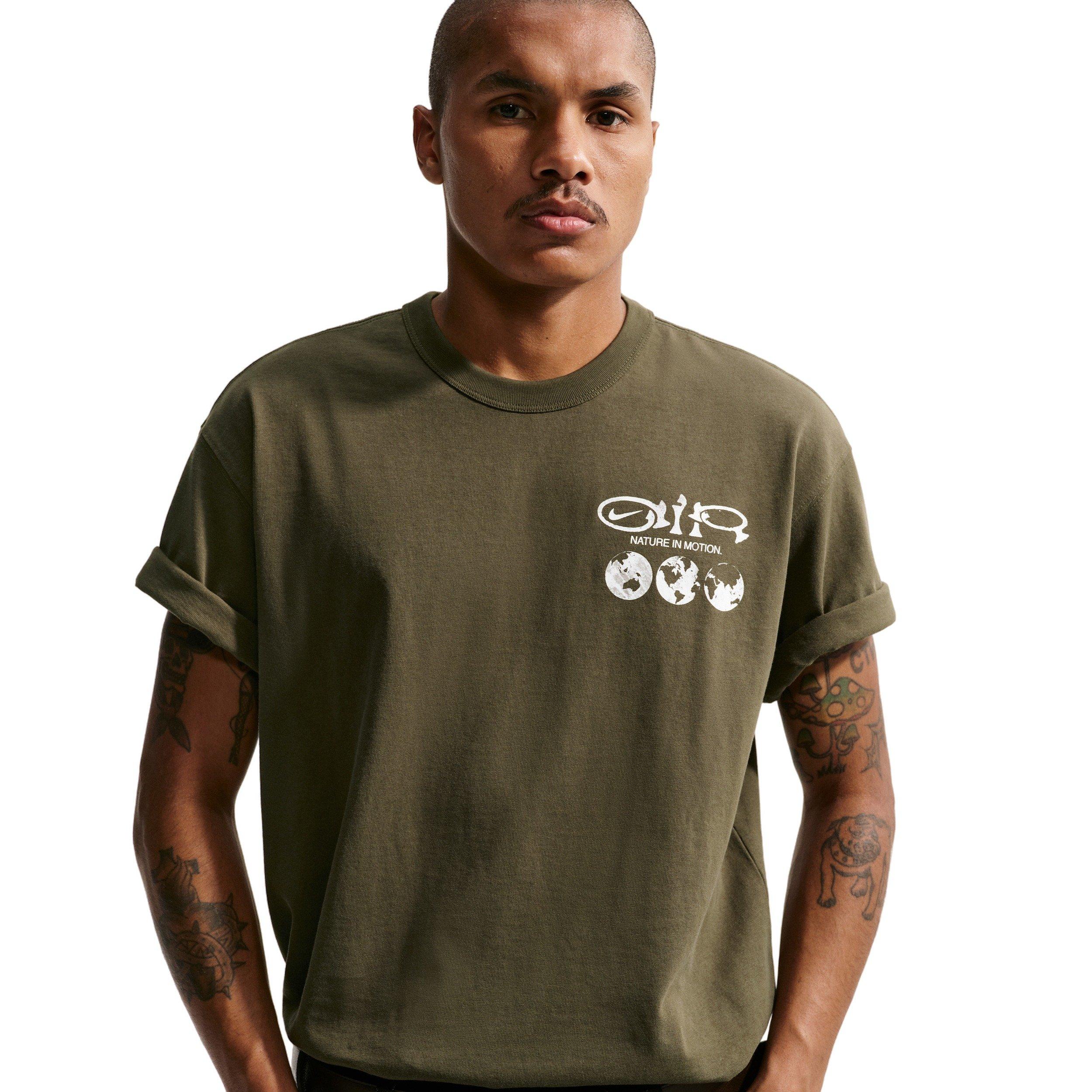 Nike Men's Sportswear Premium Essentials Earth Day T-Shirt - CARGO KHAKI Thumbnail View 3